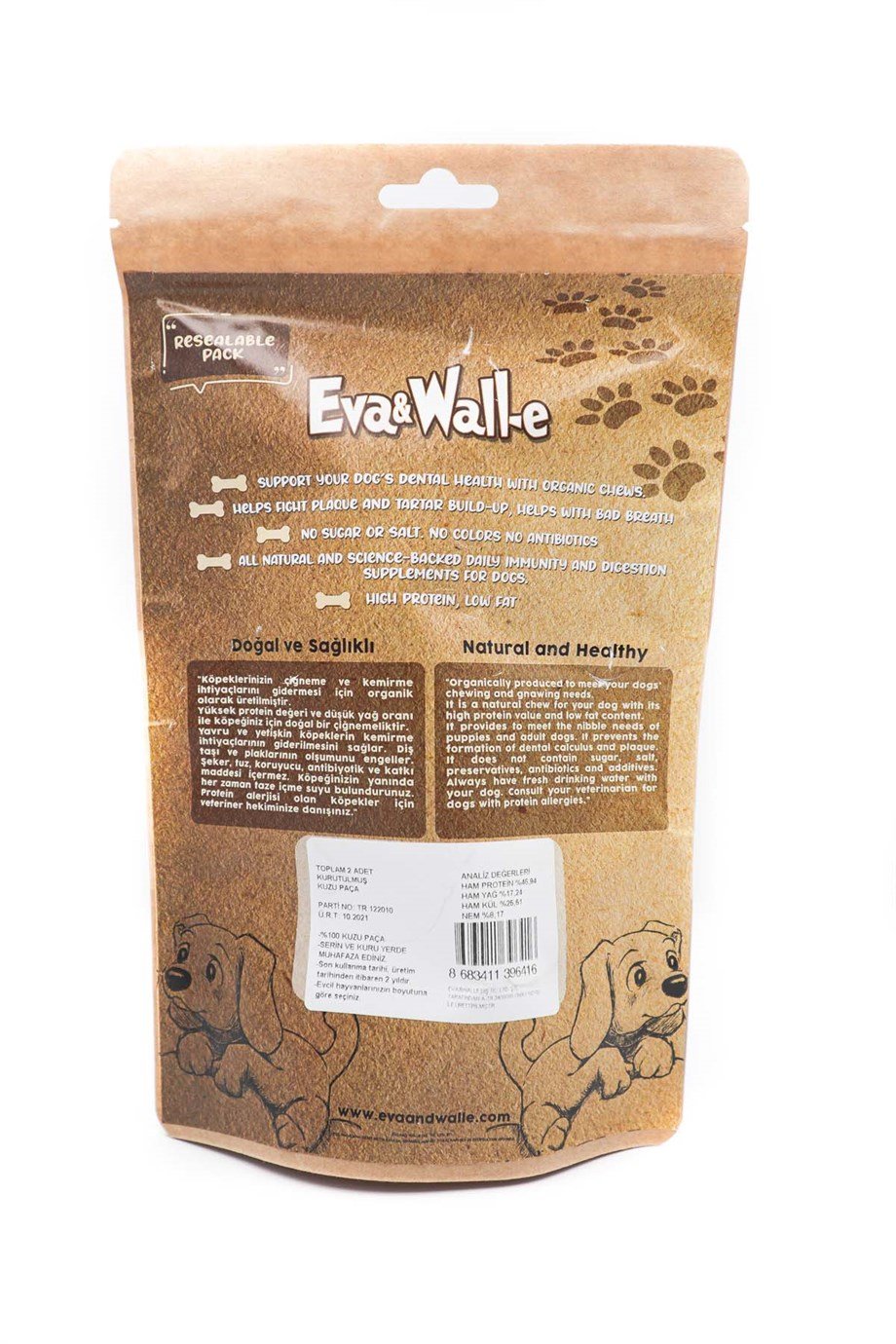 Eva and Wall-e Kurutulmuş Kuzu Paça 2' li Özel Seri