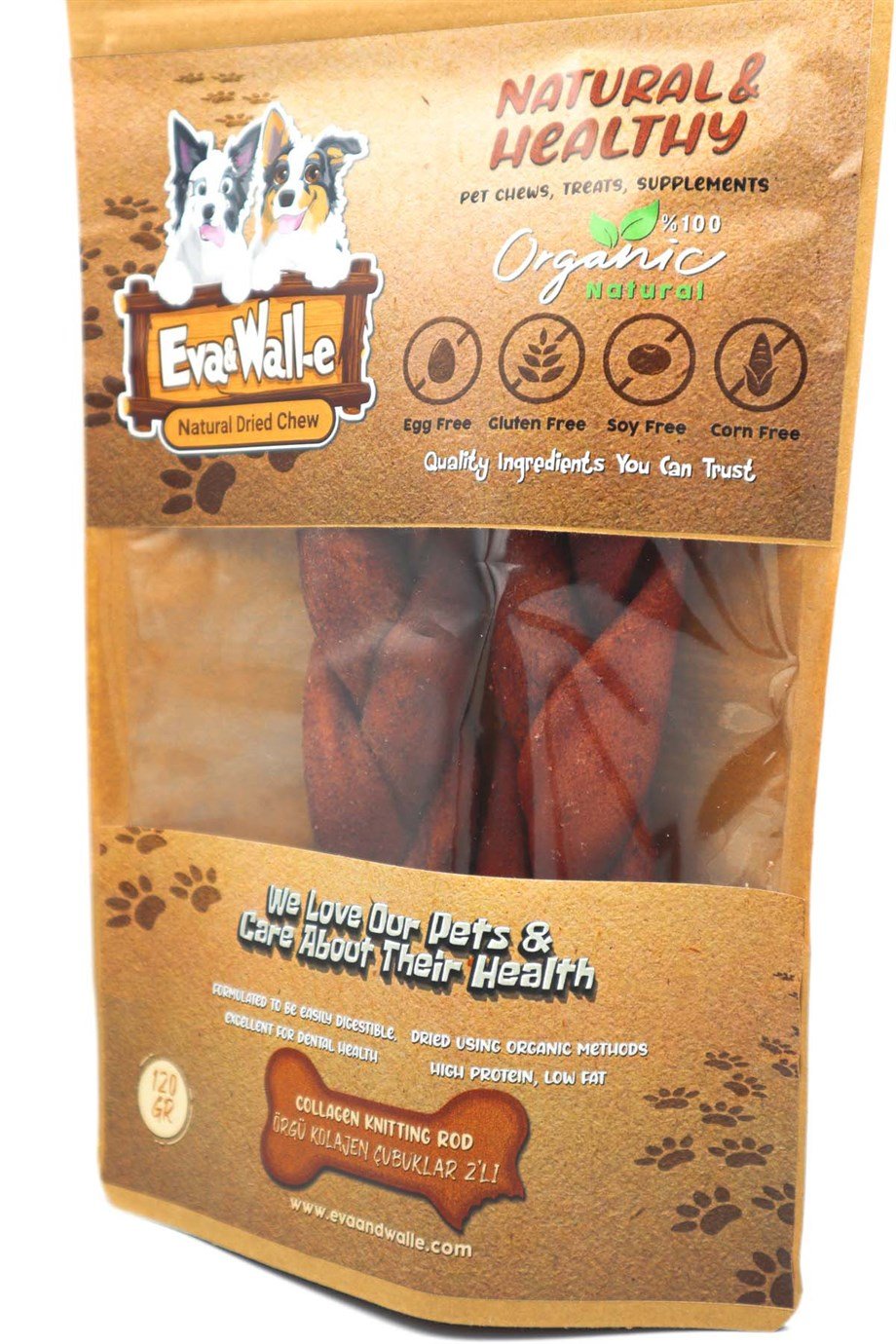 Eva and Wall-E Örgülü Doğal Kolajen Çubuklar 2’Lİ 120 GR Özel Seri