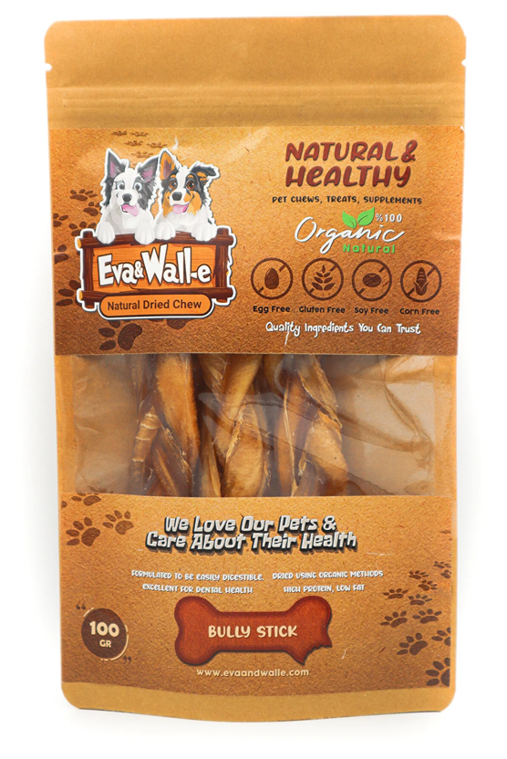 Köpek Ödül Kemiği Kurutulmuş Bully Stick  Örgülü Özel Seri