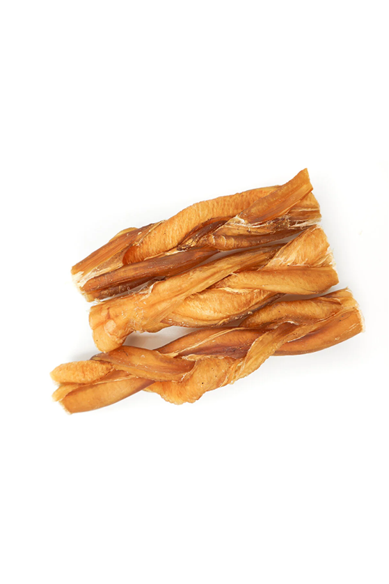 Köpek Ödül Kemiği Kurutulmuş Bully Stick  Örgülü Özel Seri