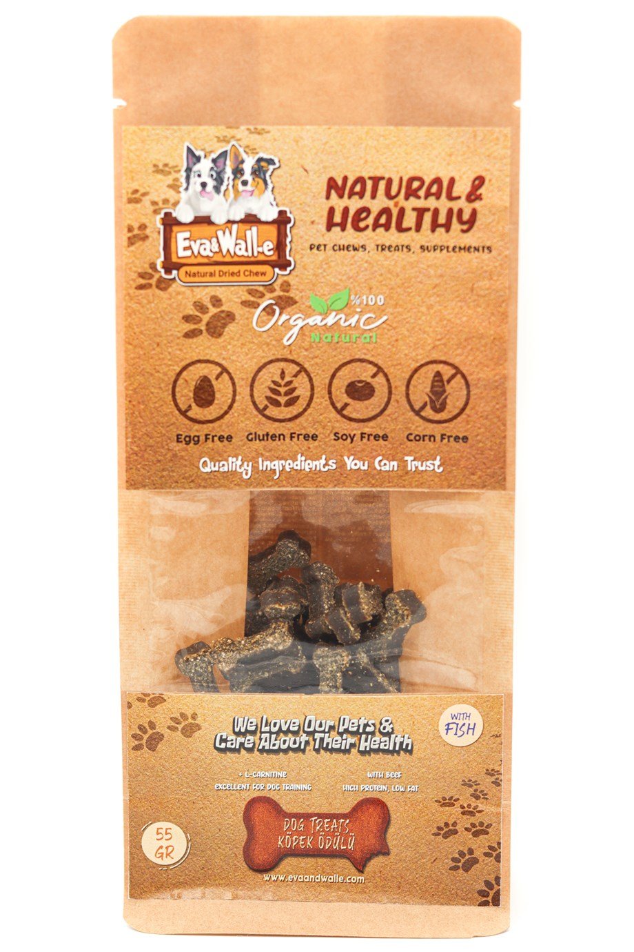 Köpek Ödül Maması  Balıklı Köpek Ödülü L-Karnitin Destekli 55-60 g