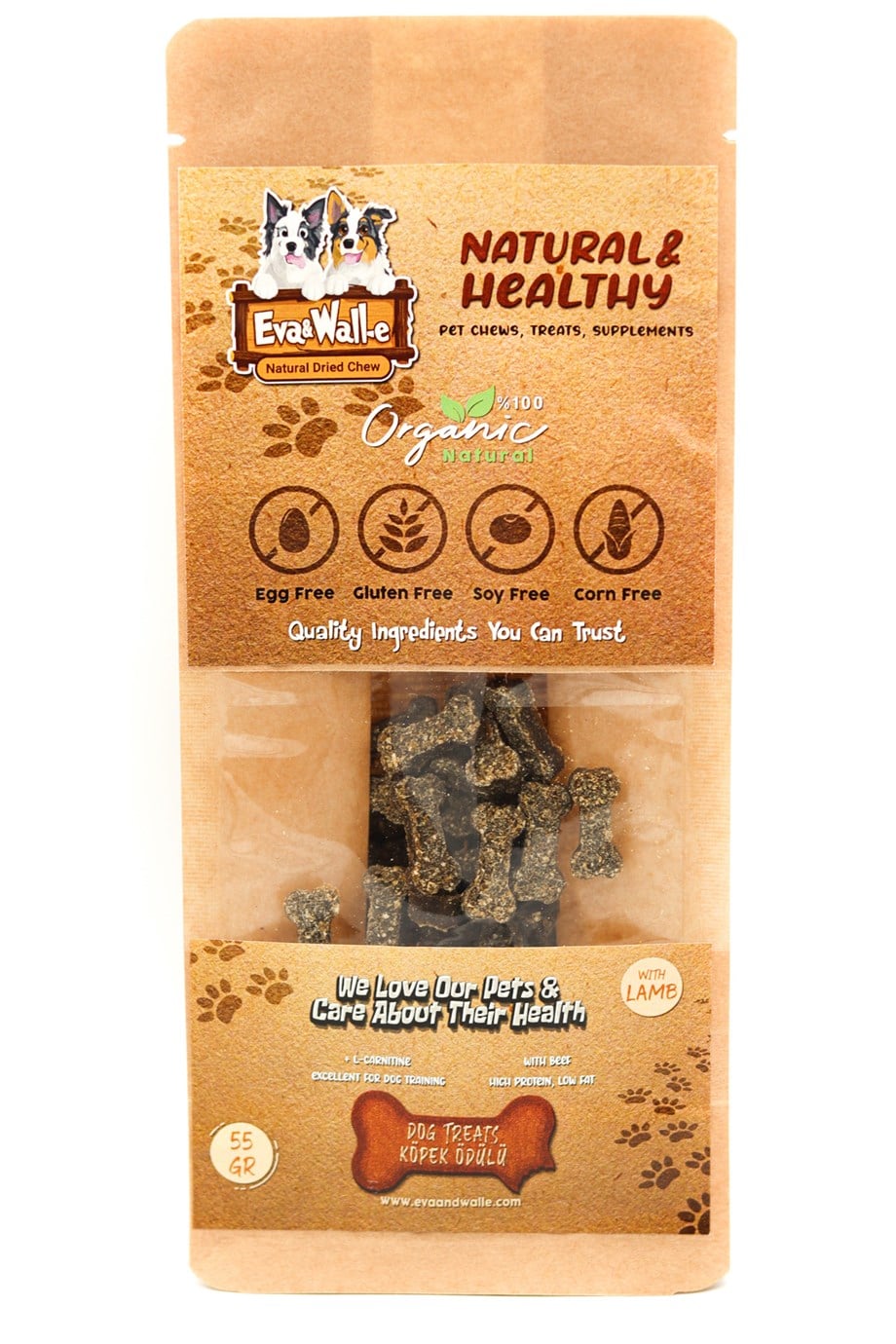 Köpek Ödül Maması Kuzulu Köpek Ödülü L-Karnitin Destekli 55-60 g