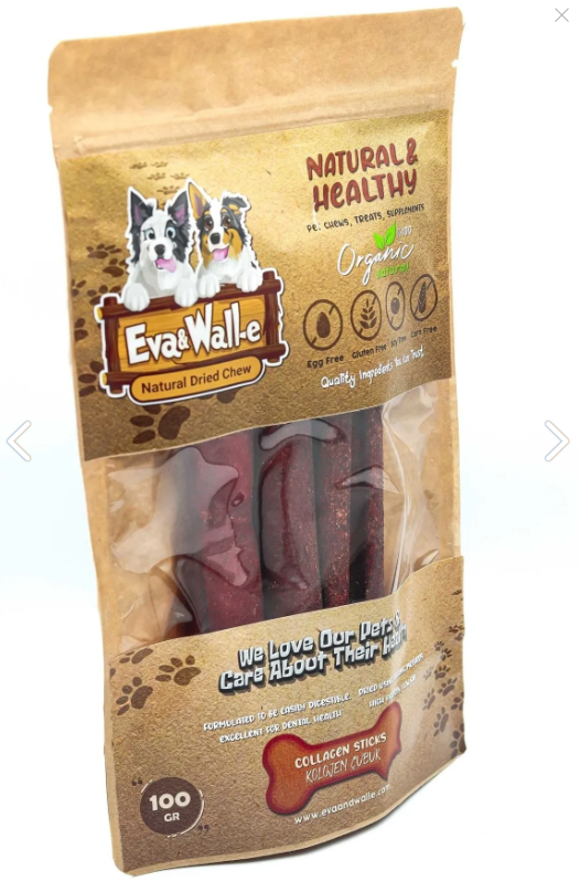 Köpek Ödülü Kolajen Çubuklar Küçük Köpek Irkları için Özel İnce Seri 100 Gr