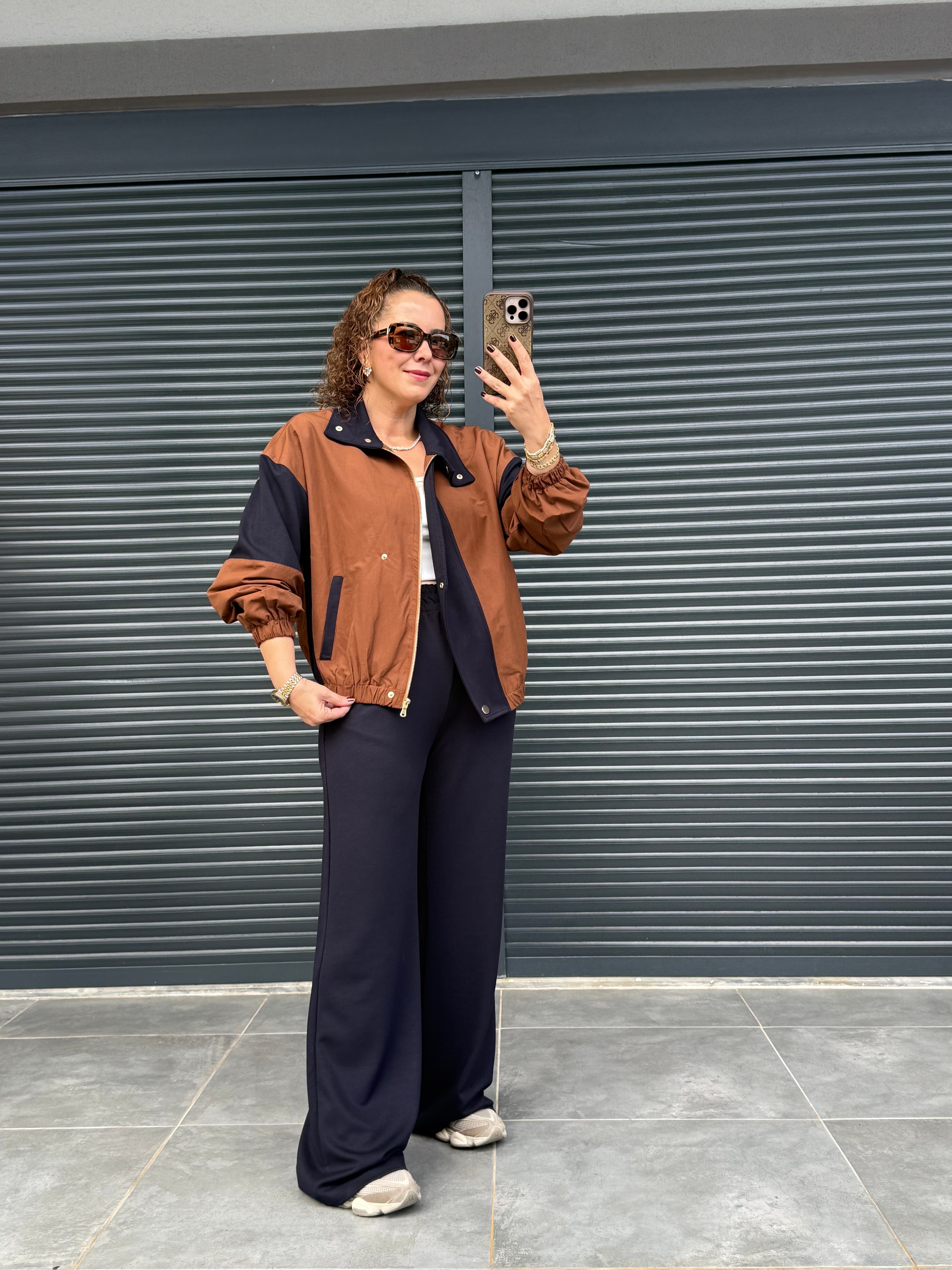 Bomber Ceketli İthal Takım Acı Kahve