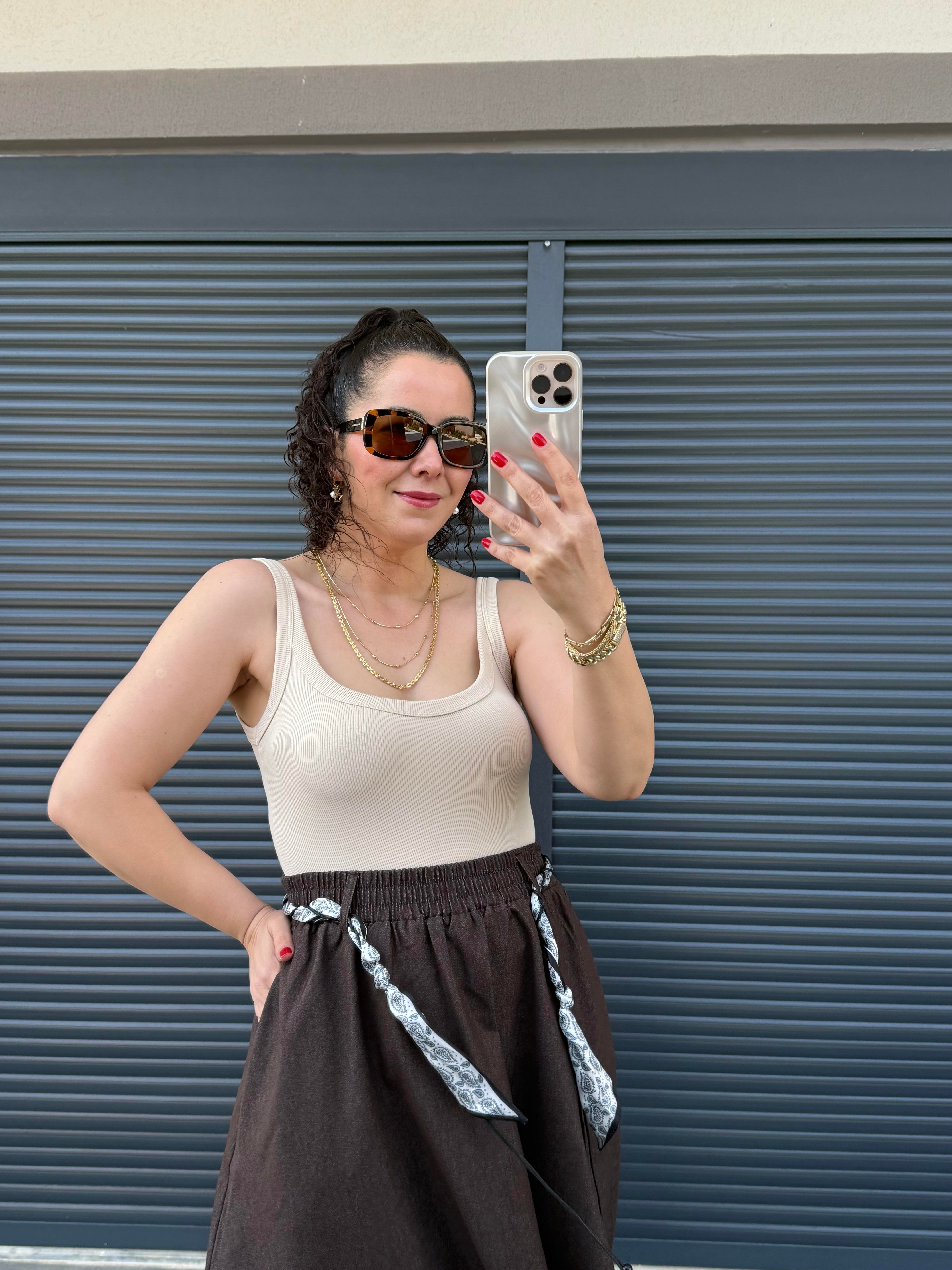 Dilvin Askılı Bodysuit  Taş