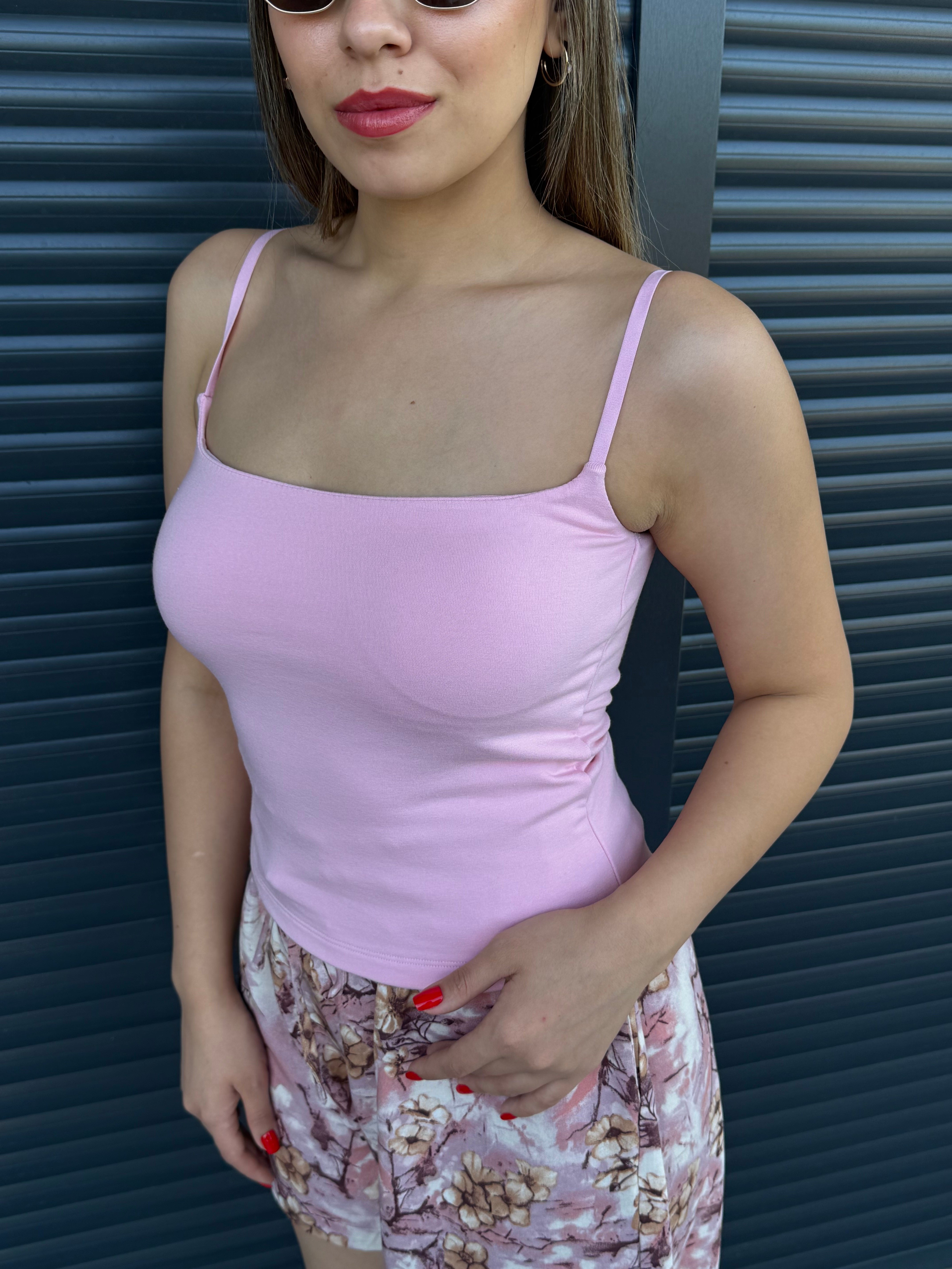 Dilvin Bra Askılı Atlet Pembe