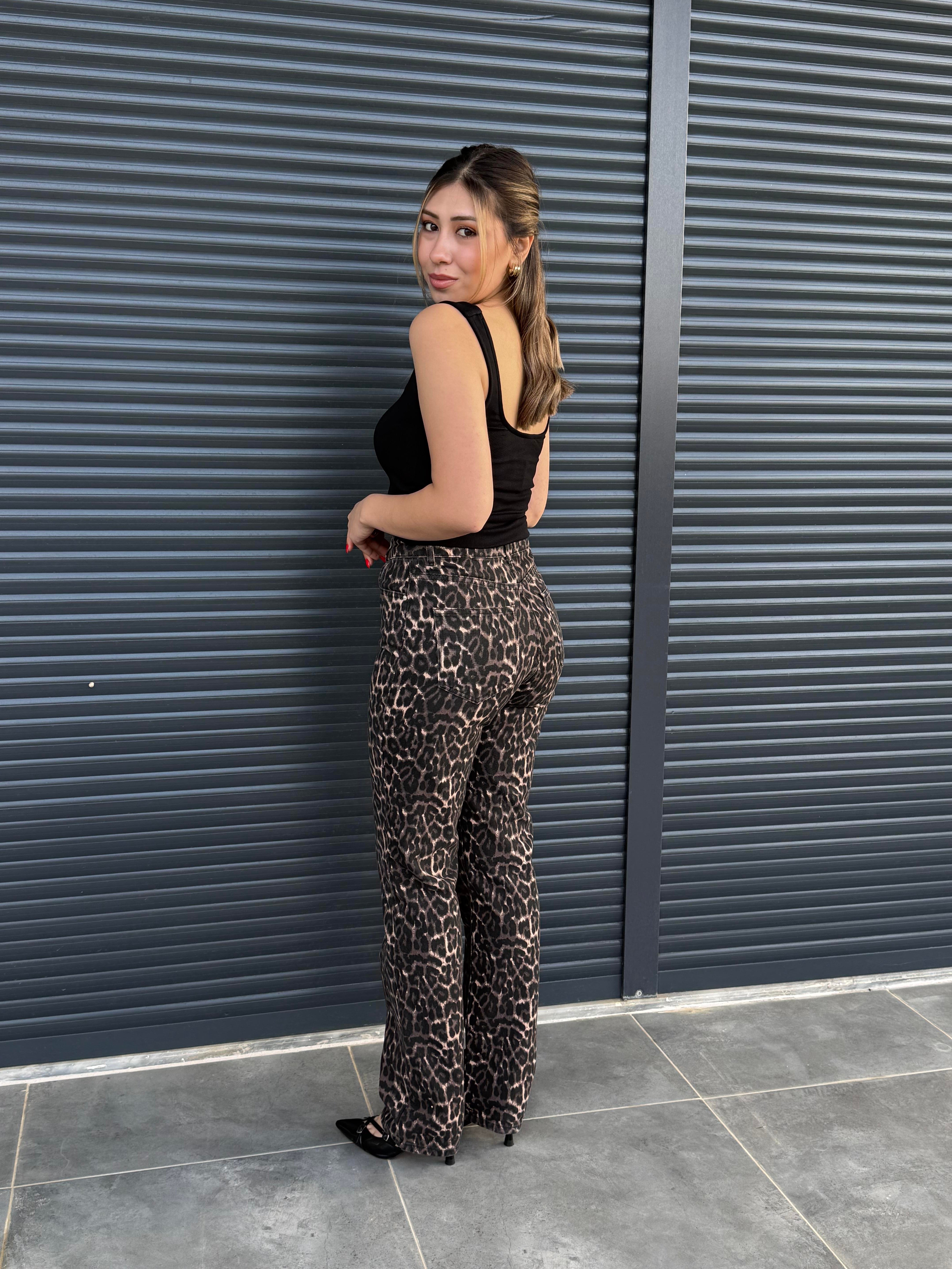 Dilvin Leopar Stright Jean
