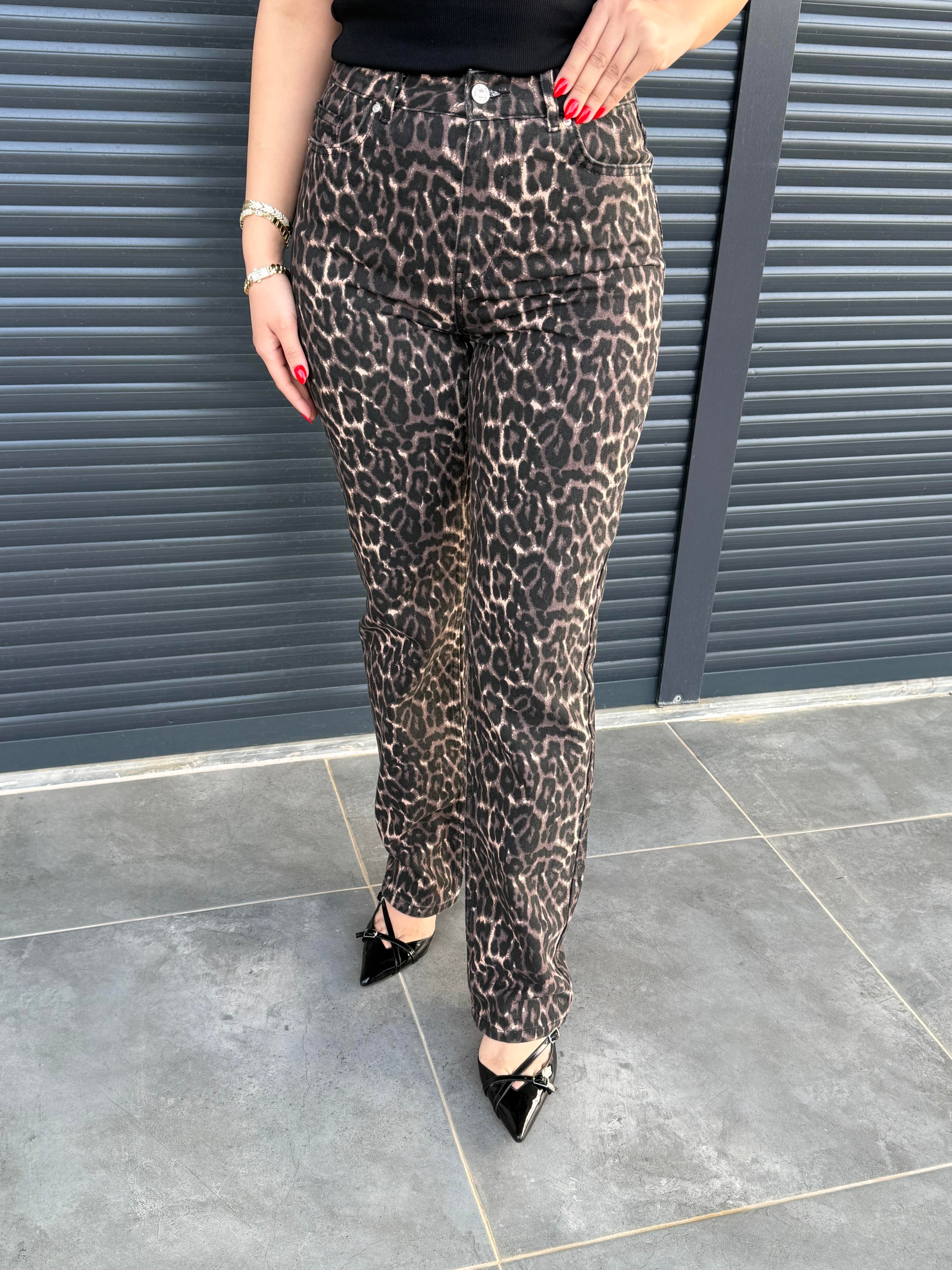 Dilvin Leopar Stright Jean