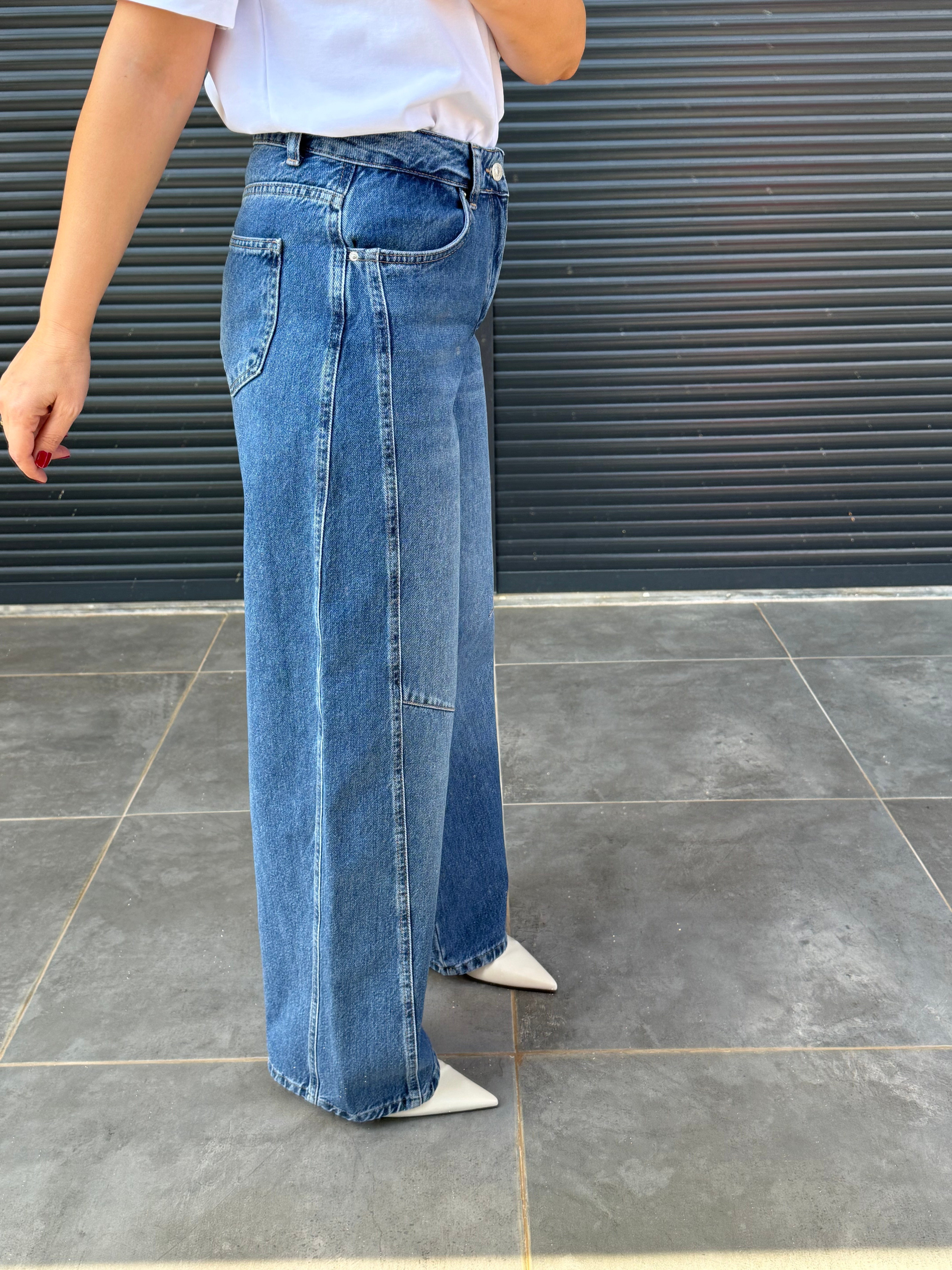 Dilvin Paçası Sasonlu Balon Jean Mavi