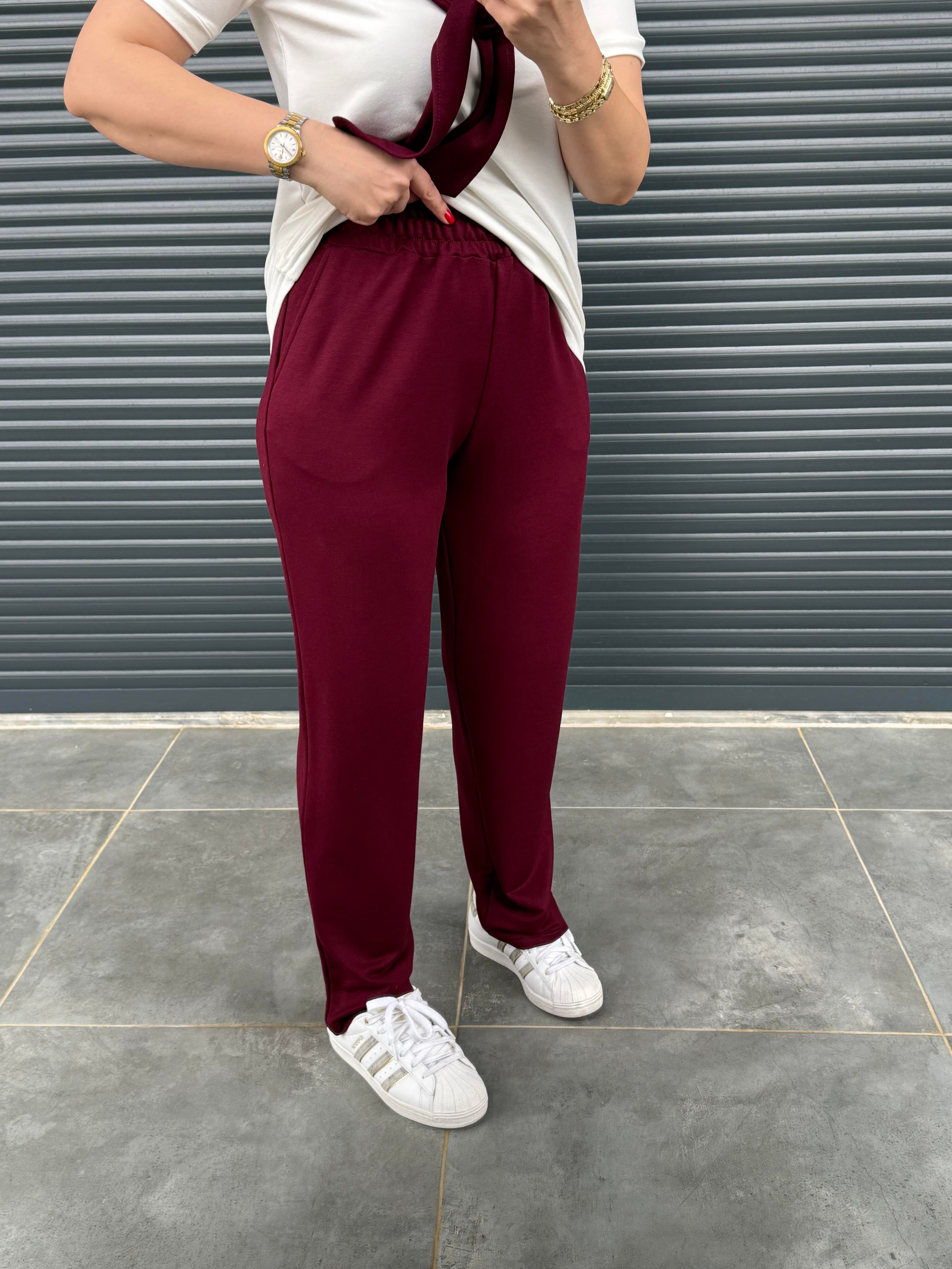 Fularlı Basic Takım Bordo