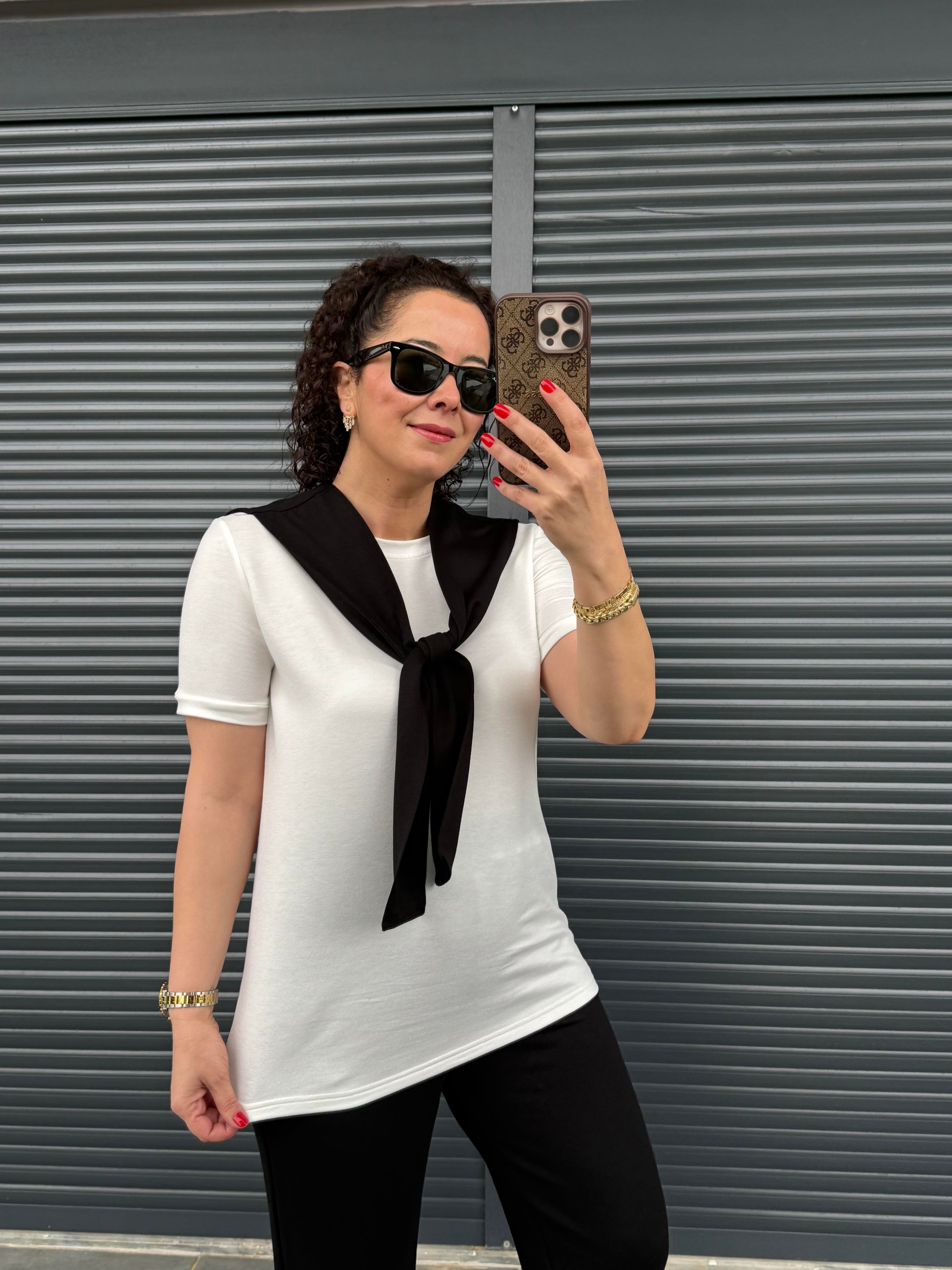 Fularlı Basic Takım Siyah 