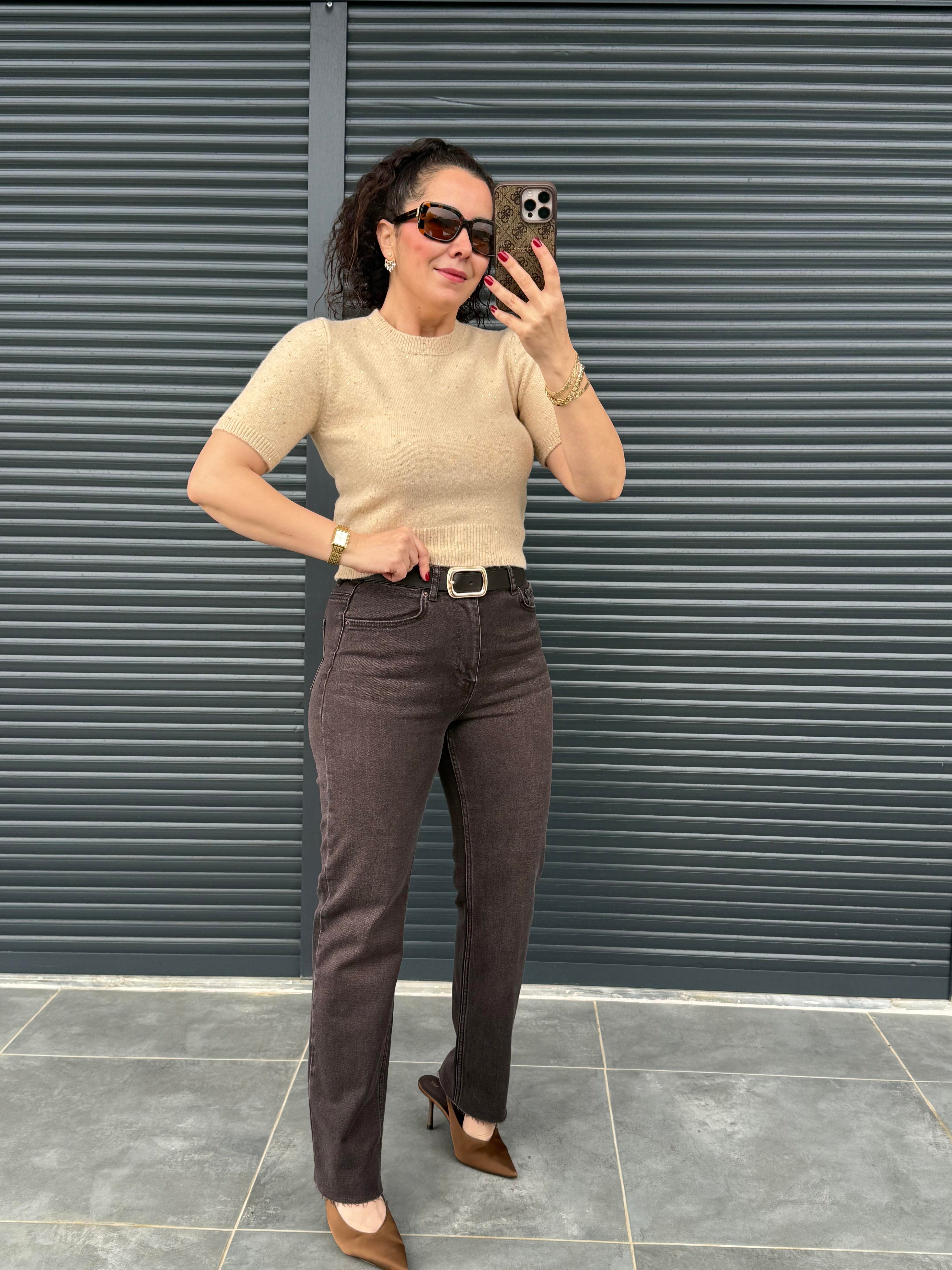 Karol Kemerli Brown Mom Jean 