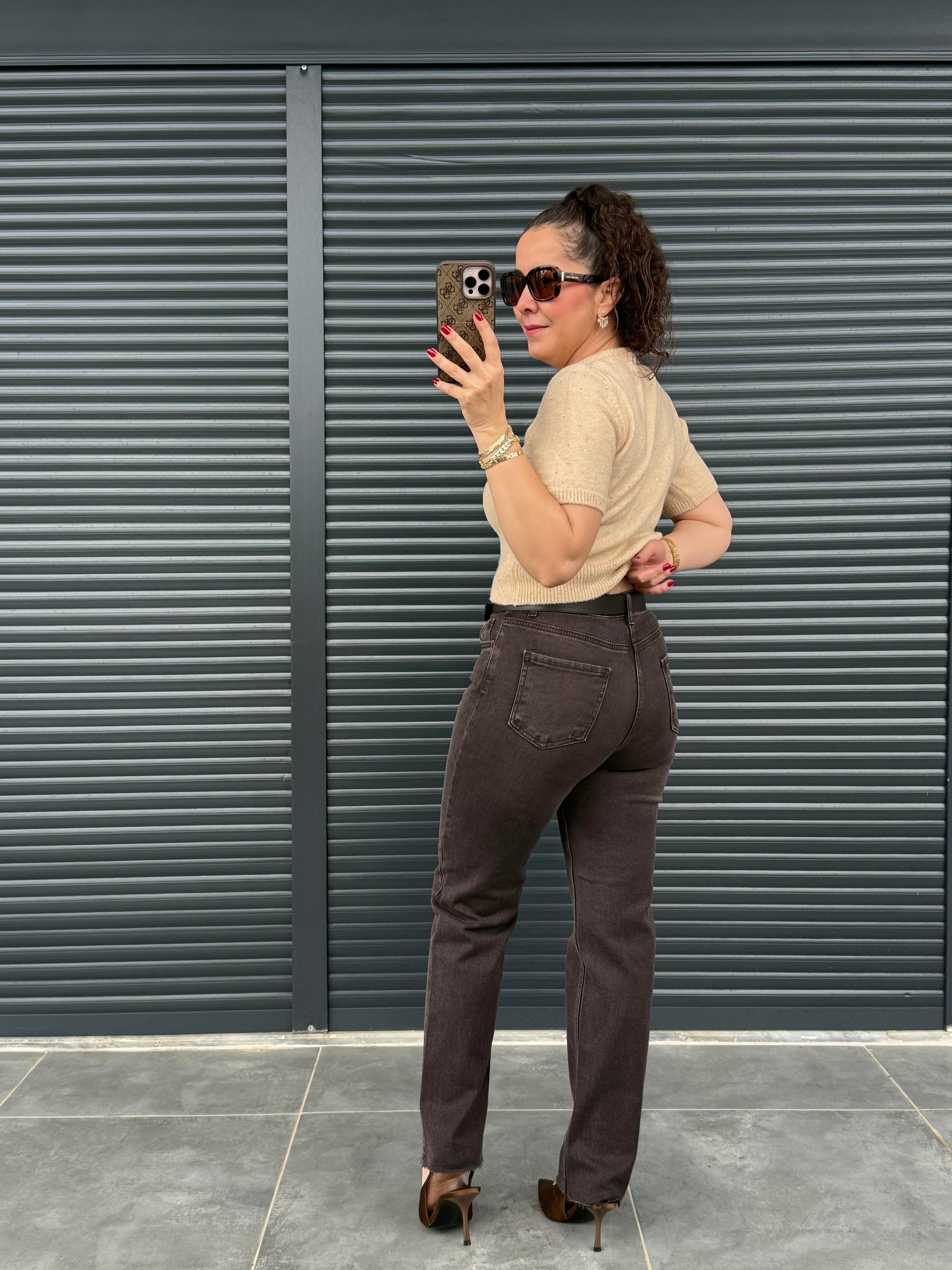 Karol Kemerli Brown Mom Jean 