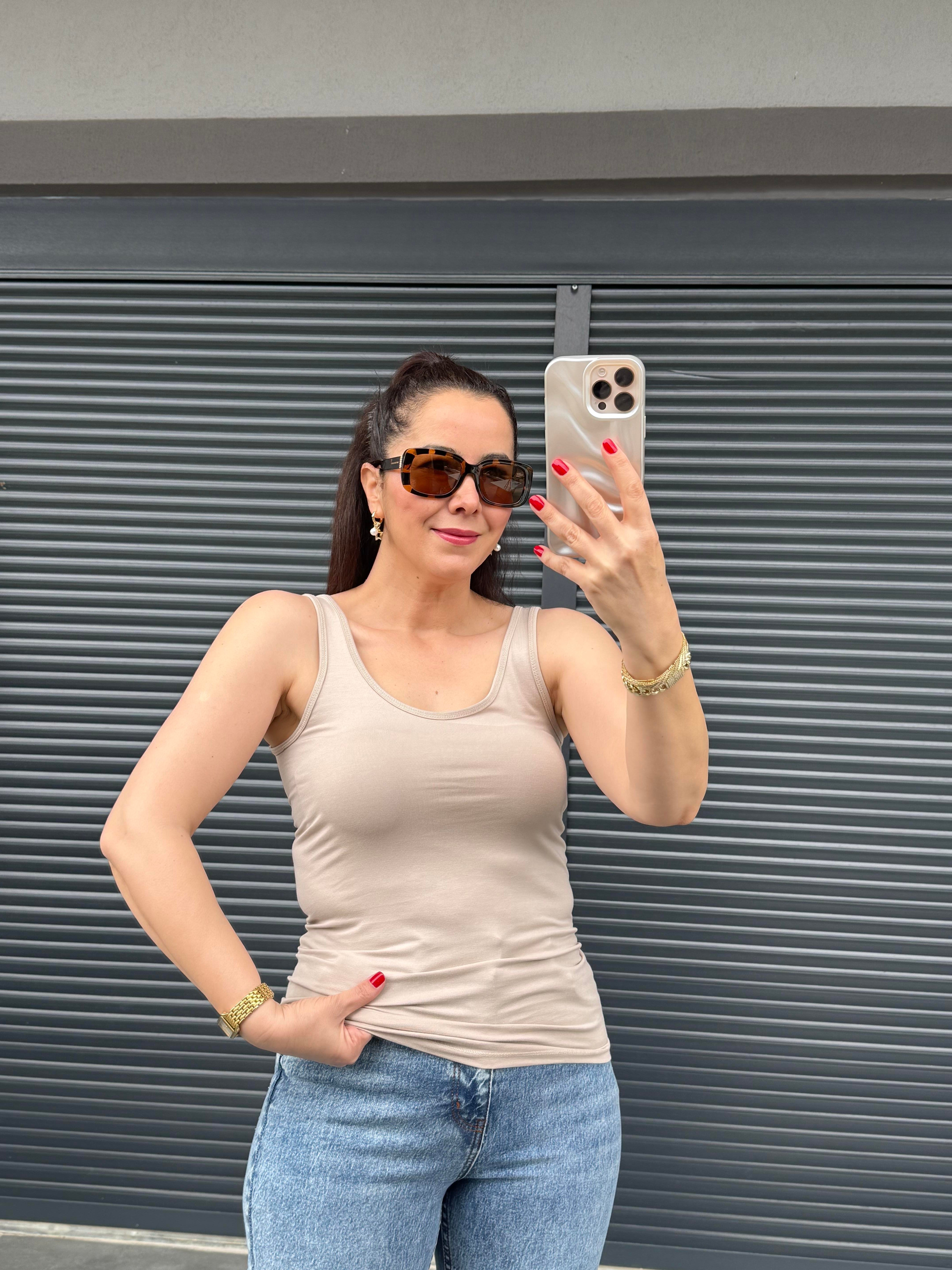Karol Pamuklu Modal Kolsuz Atlet Taş