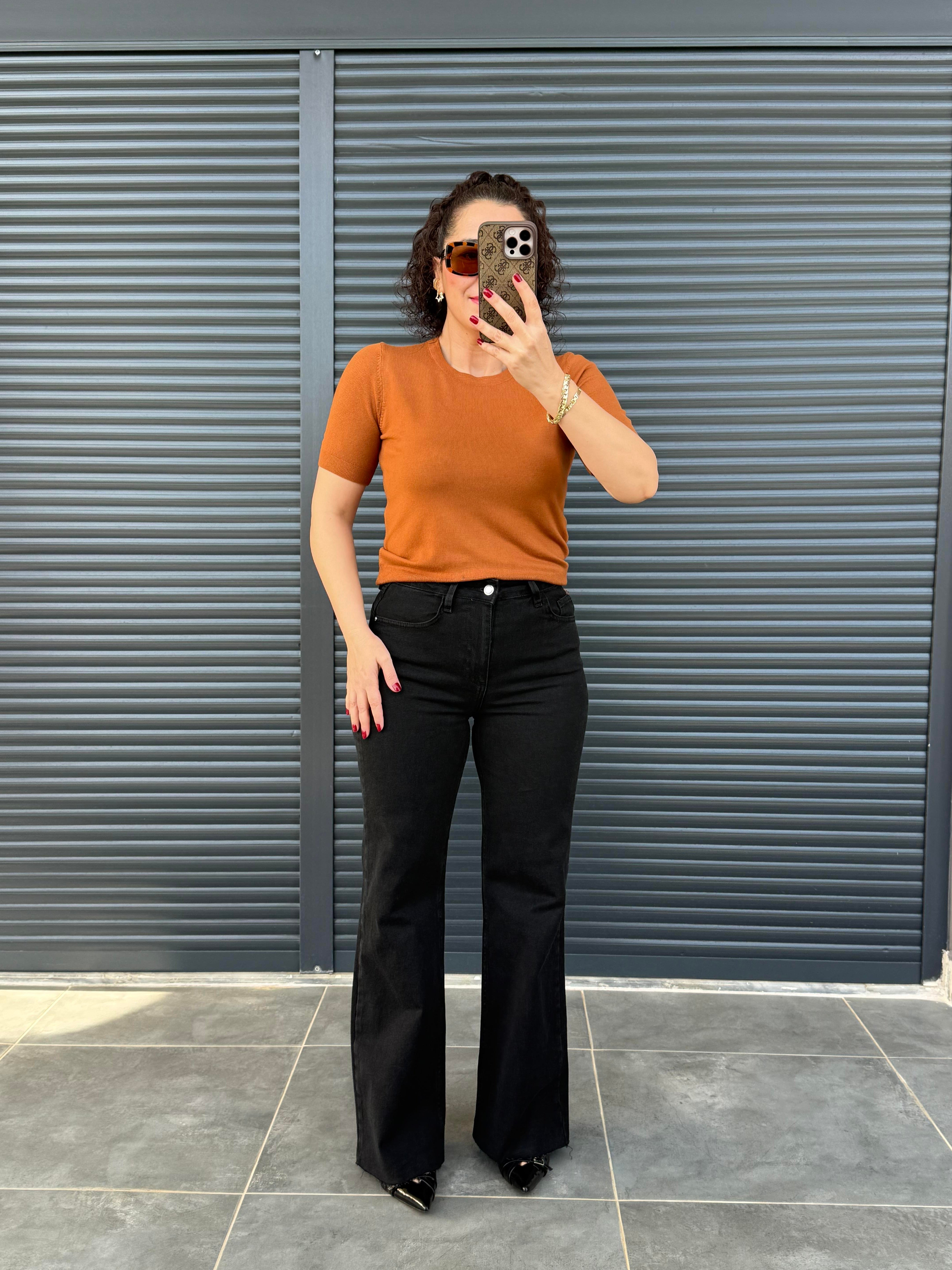 Karol Push Up İspanyol Jean Siyah