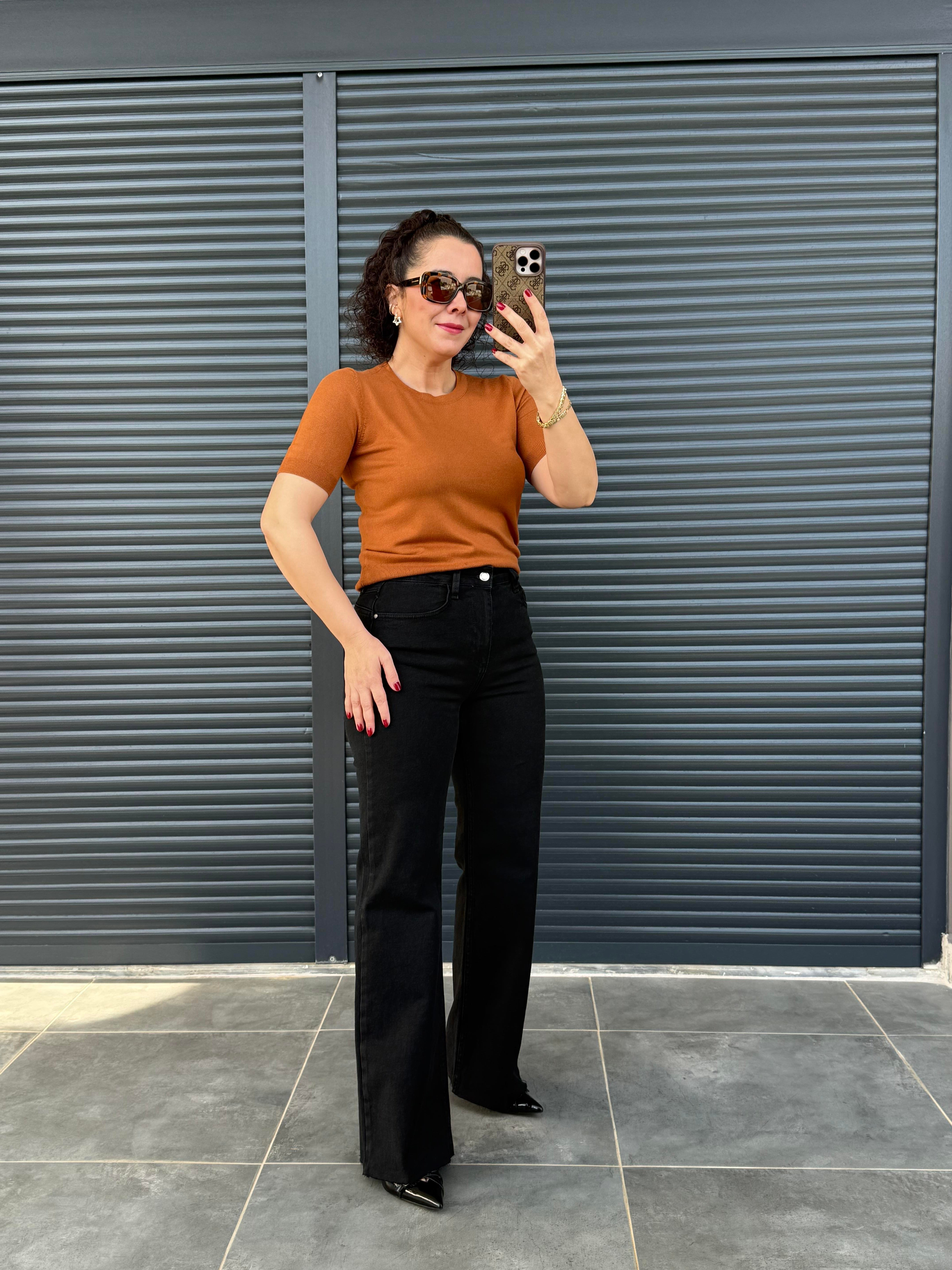 Karol Push Up İspanyol Jean Siyah