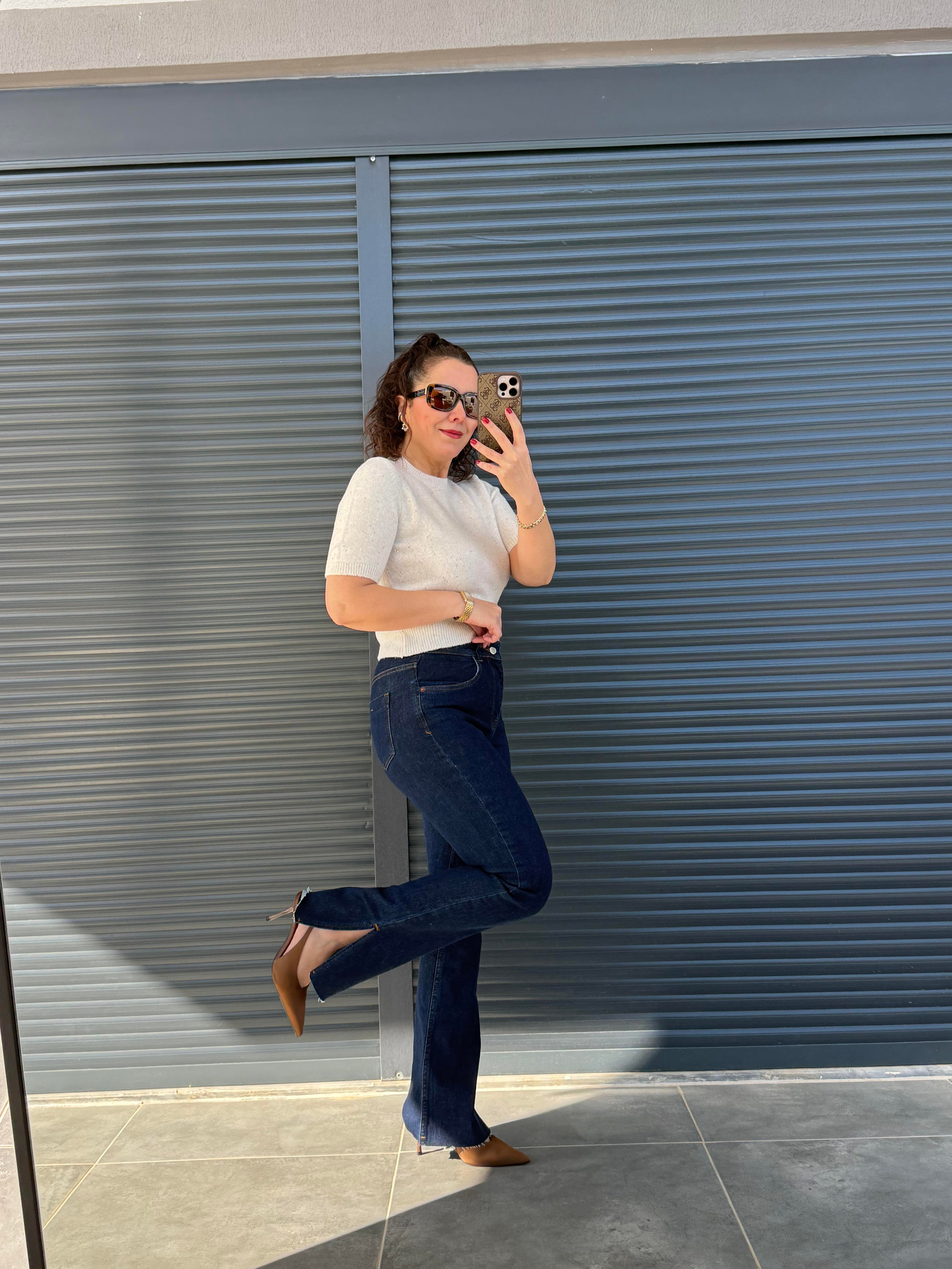 Karol Yırtmaçlı Flare Jean