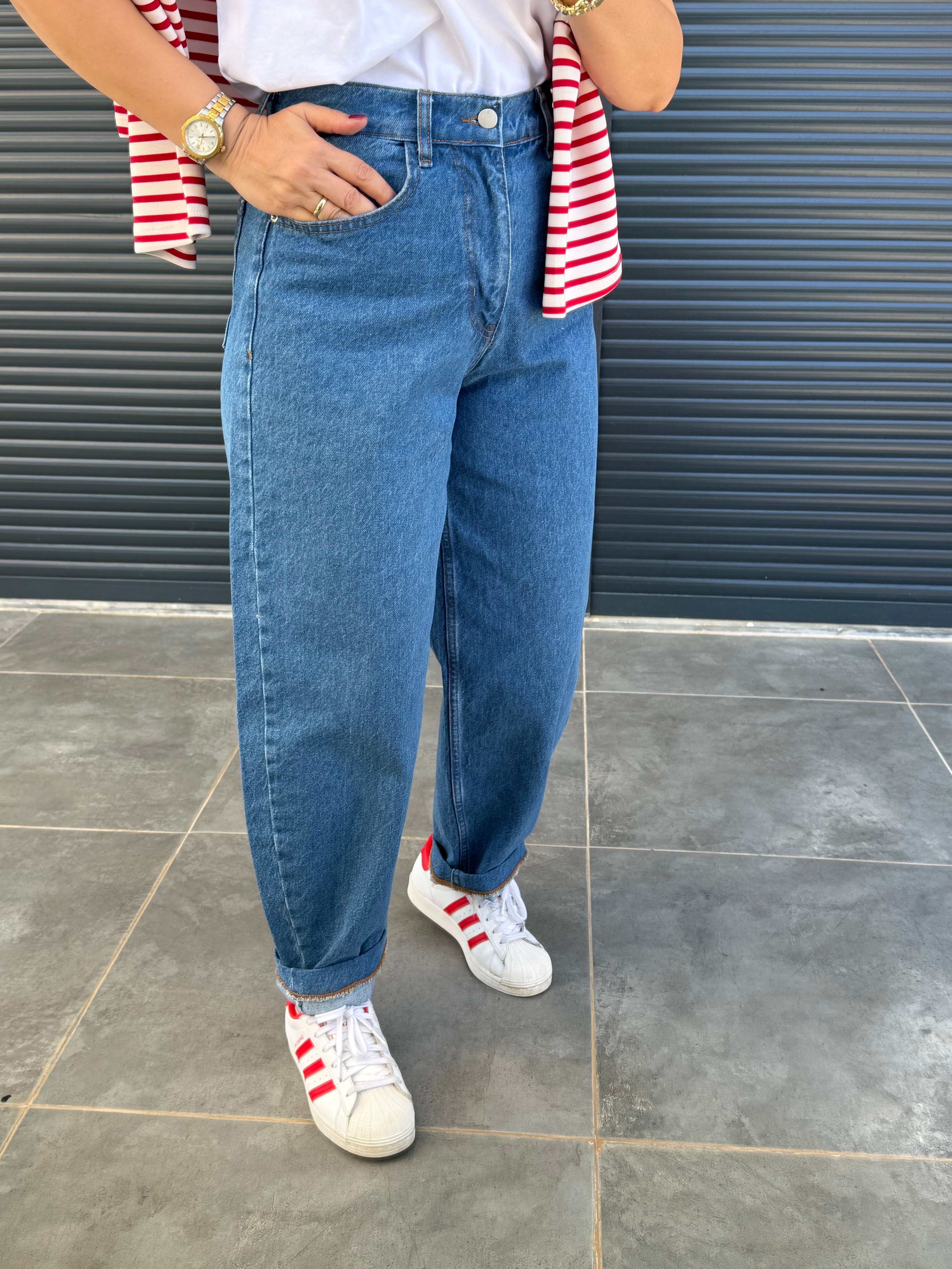 Premium Balon Jean Mavi