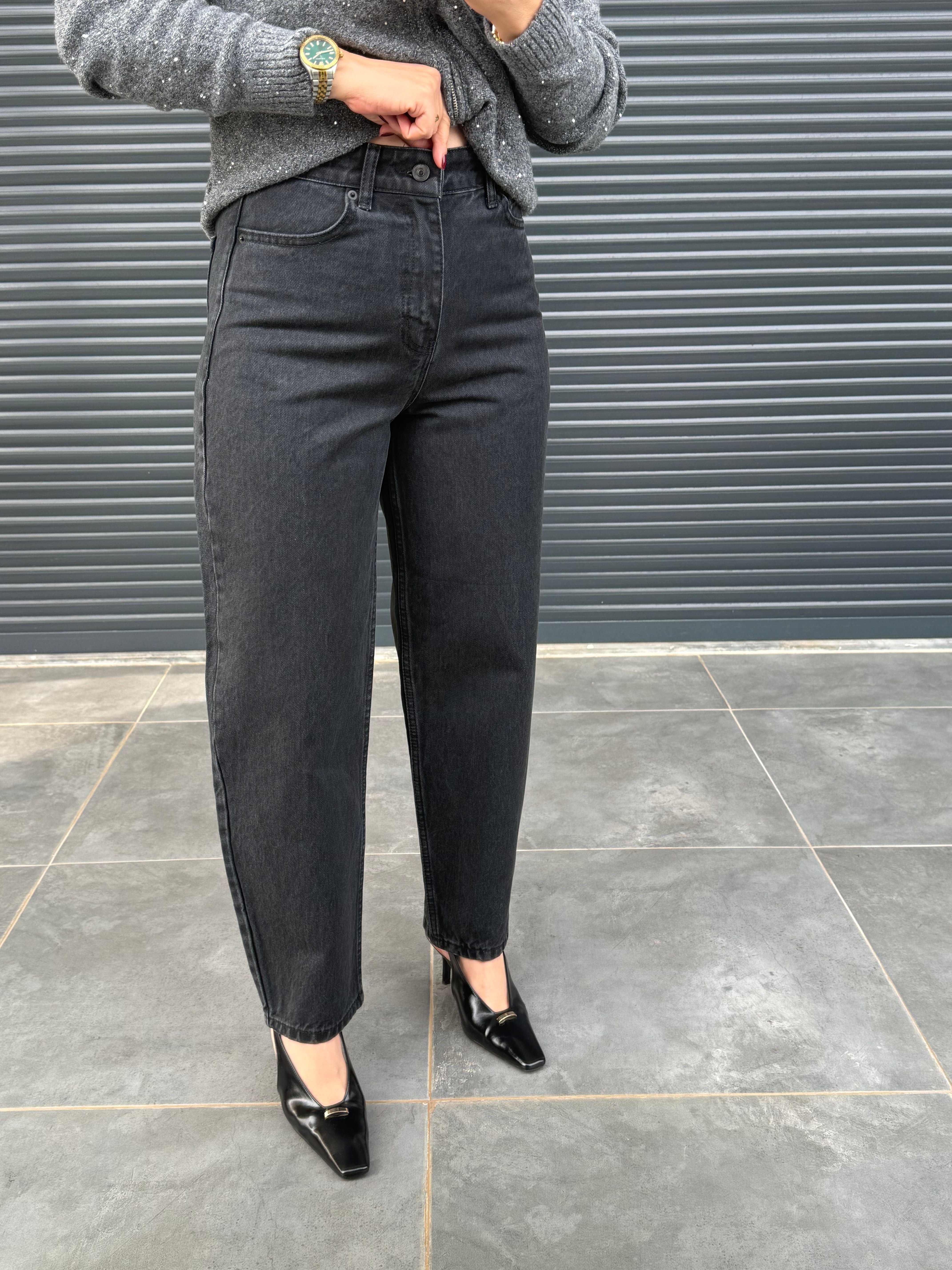 Premium Barrel Fit Jean Antrasit