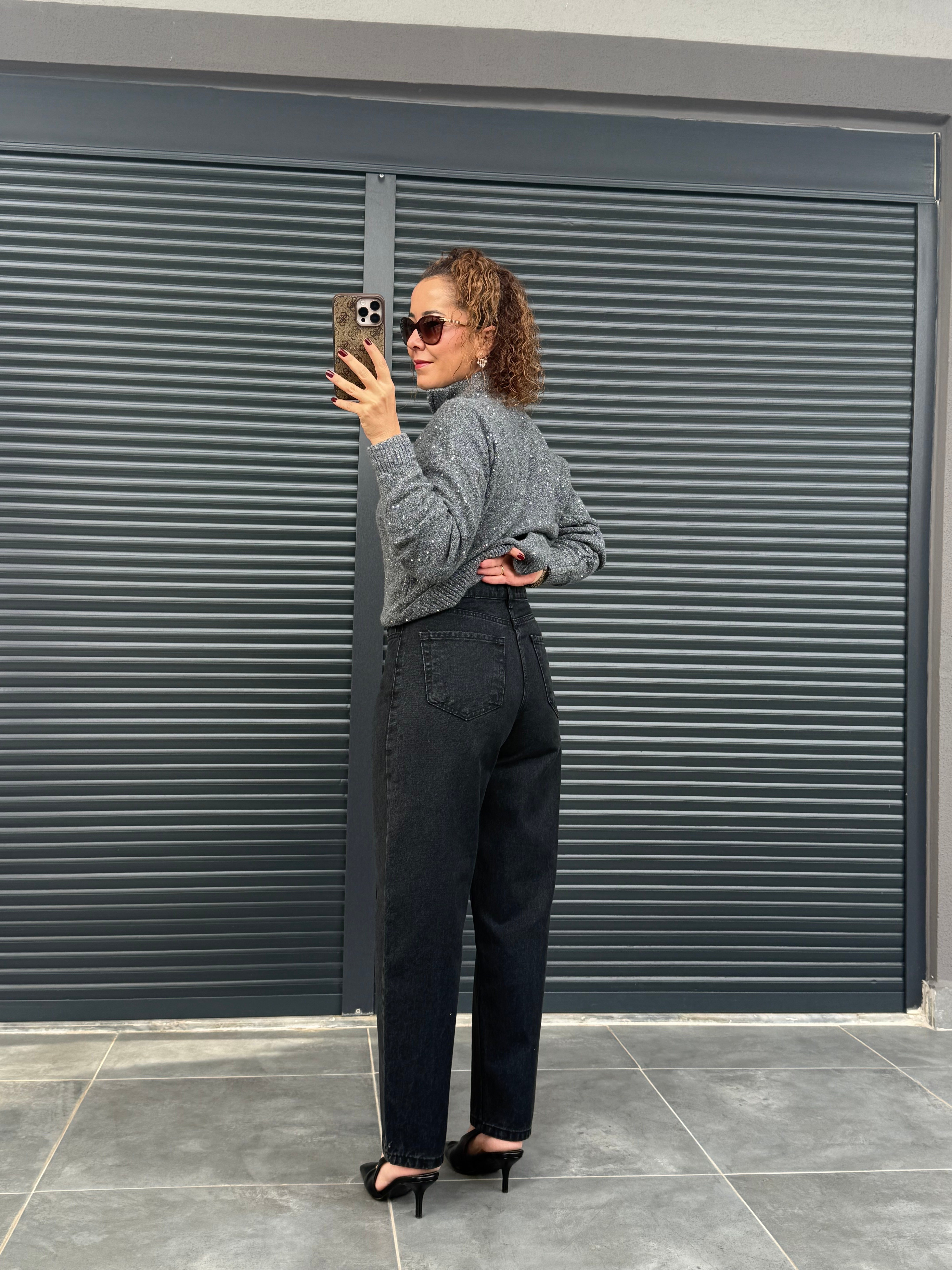 Premium Barrel Fit Jean Antrasit