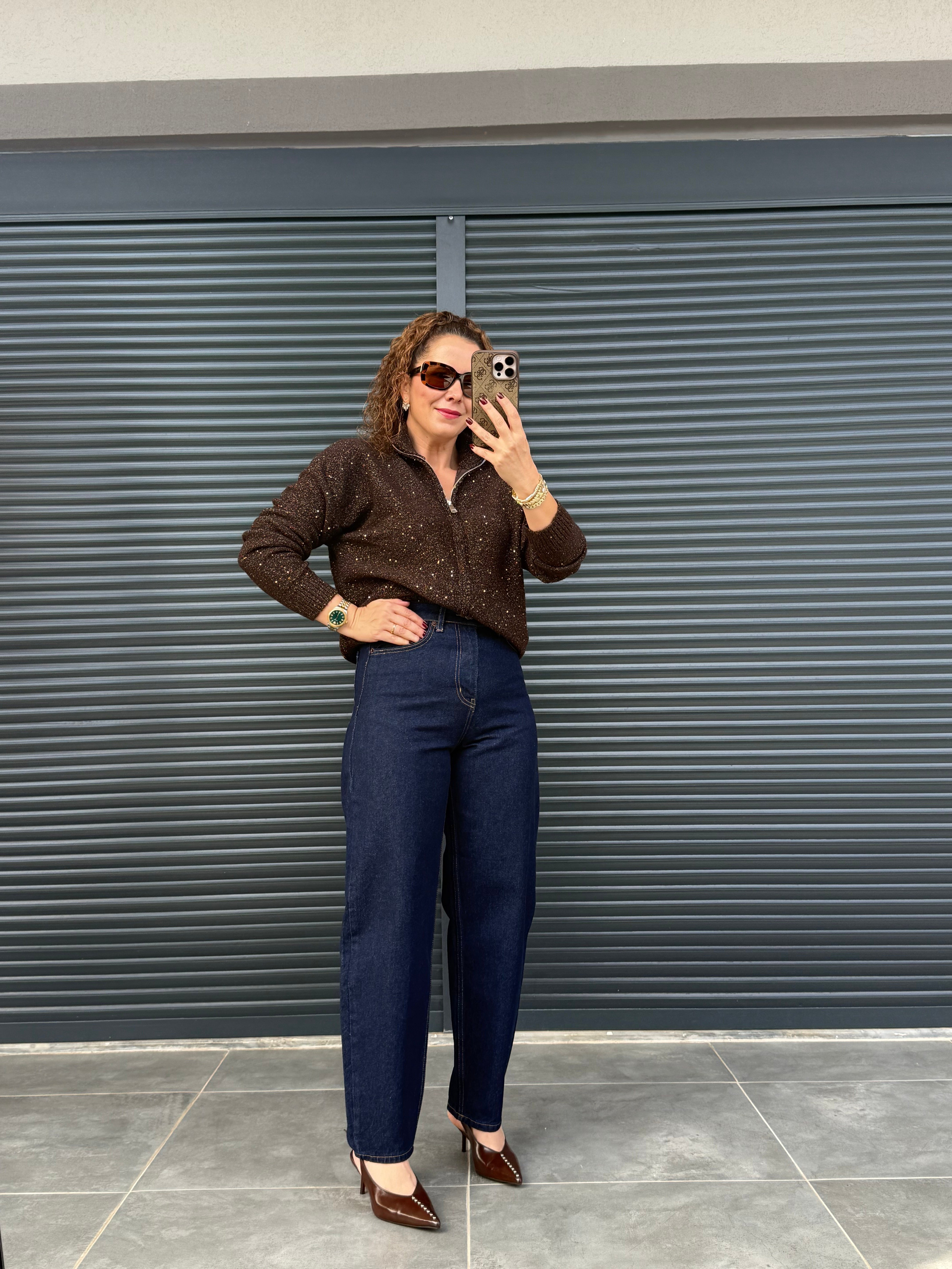 Premium Barrel Fit Jean Lacivert