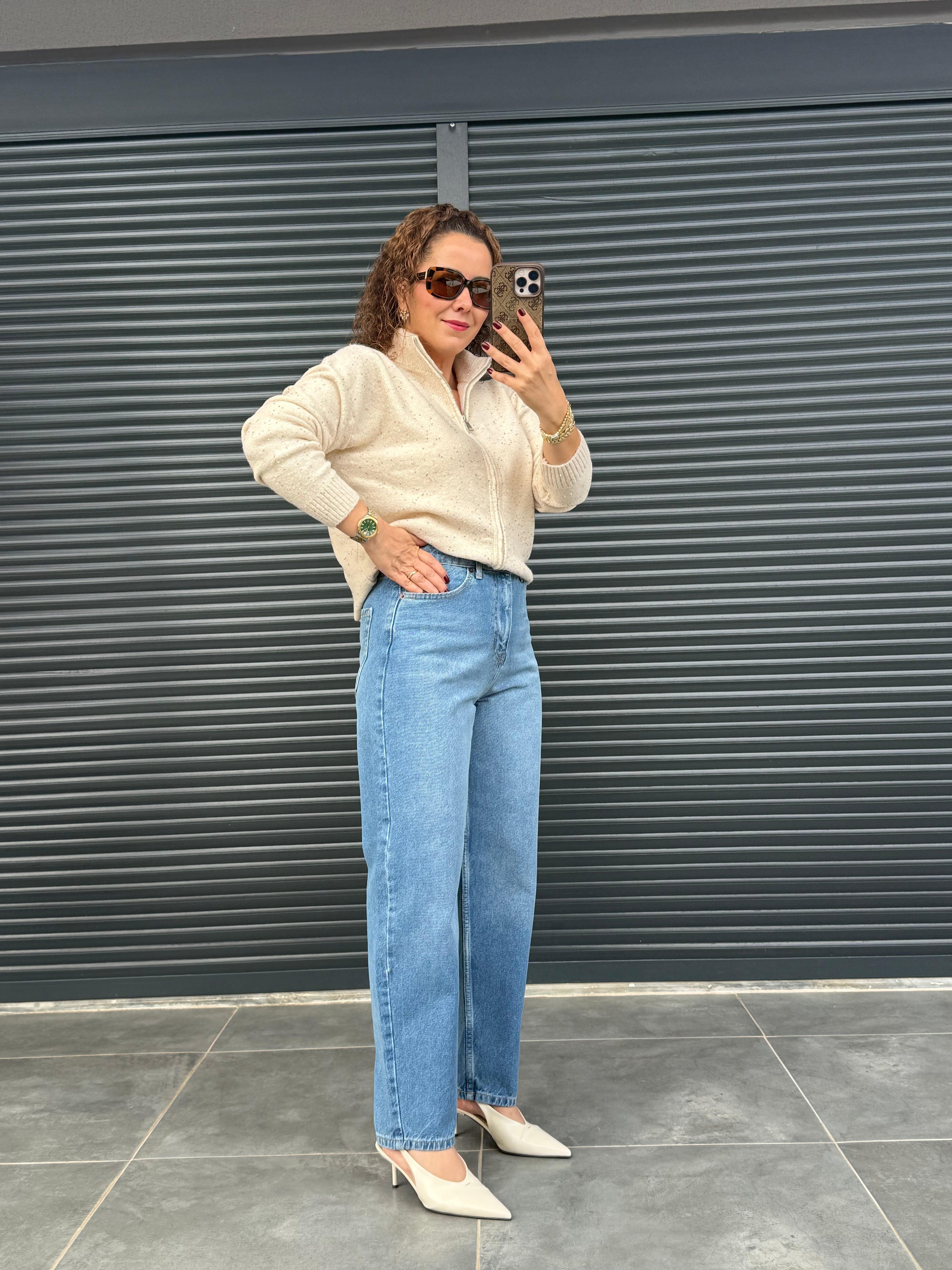 Premium Barrel Fit Jean Mavi
