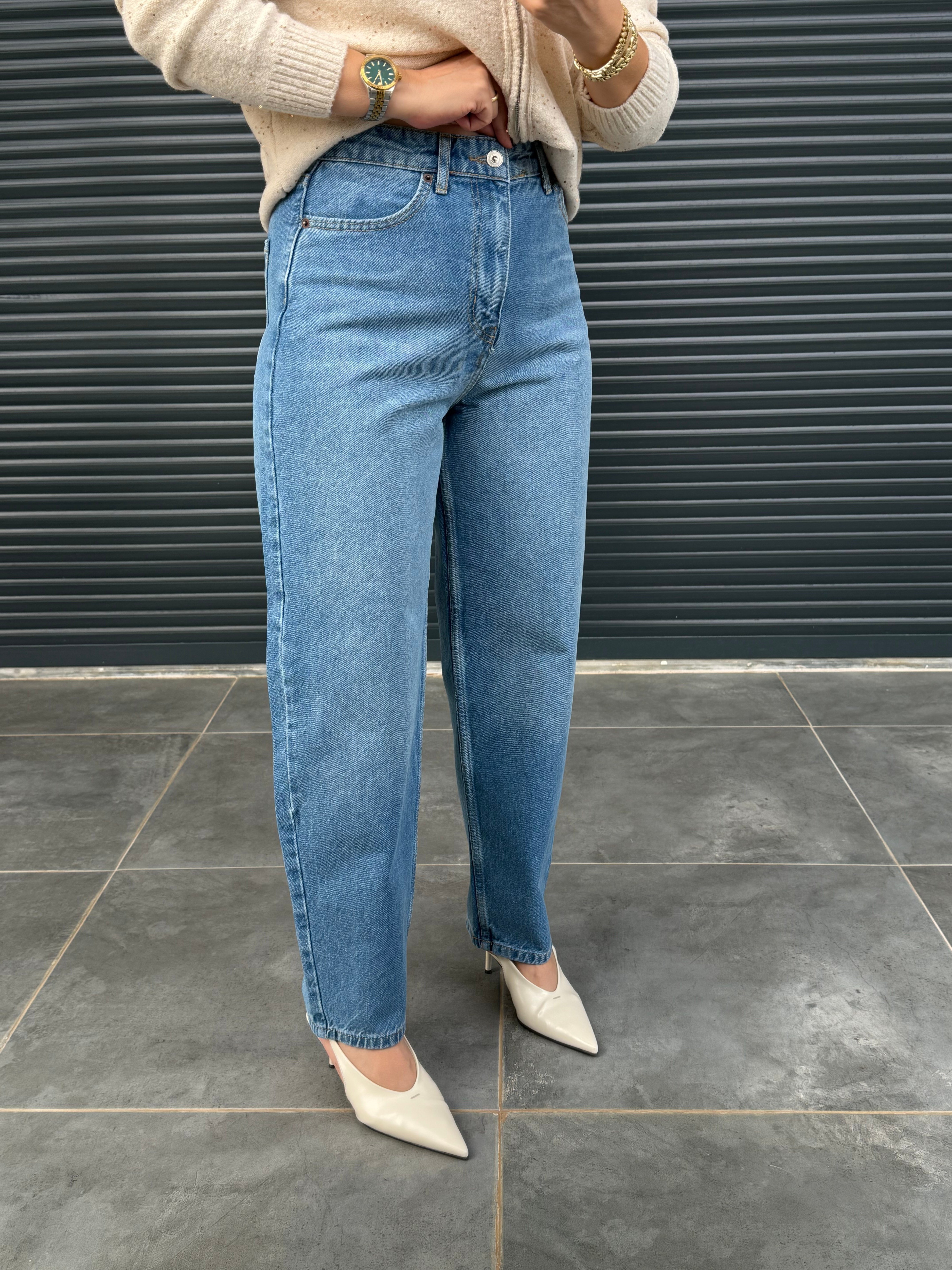 Premium Barrel Fit Jean Mavi