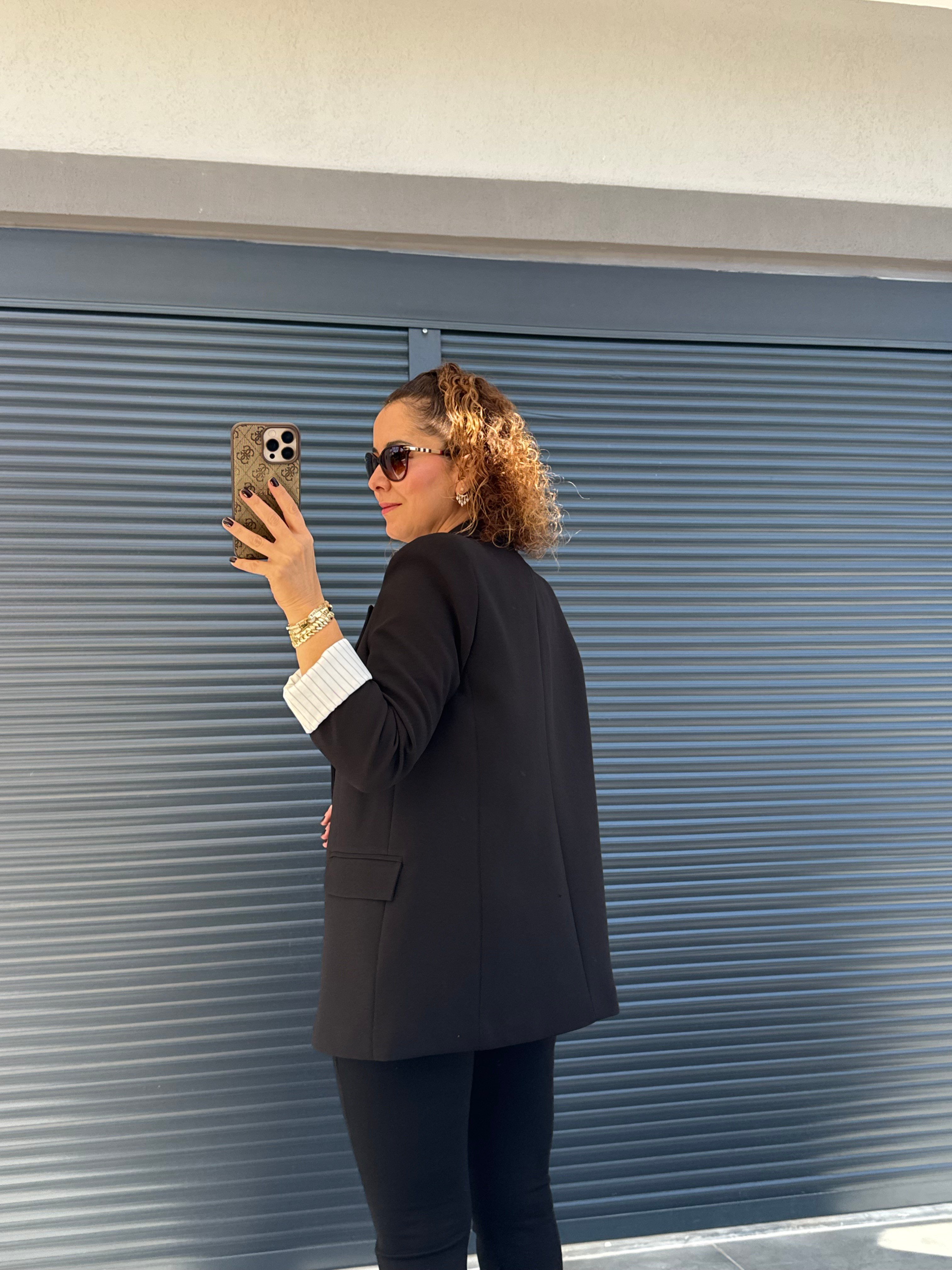 Premium Kolu Katlamalı Blazer Ceket