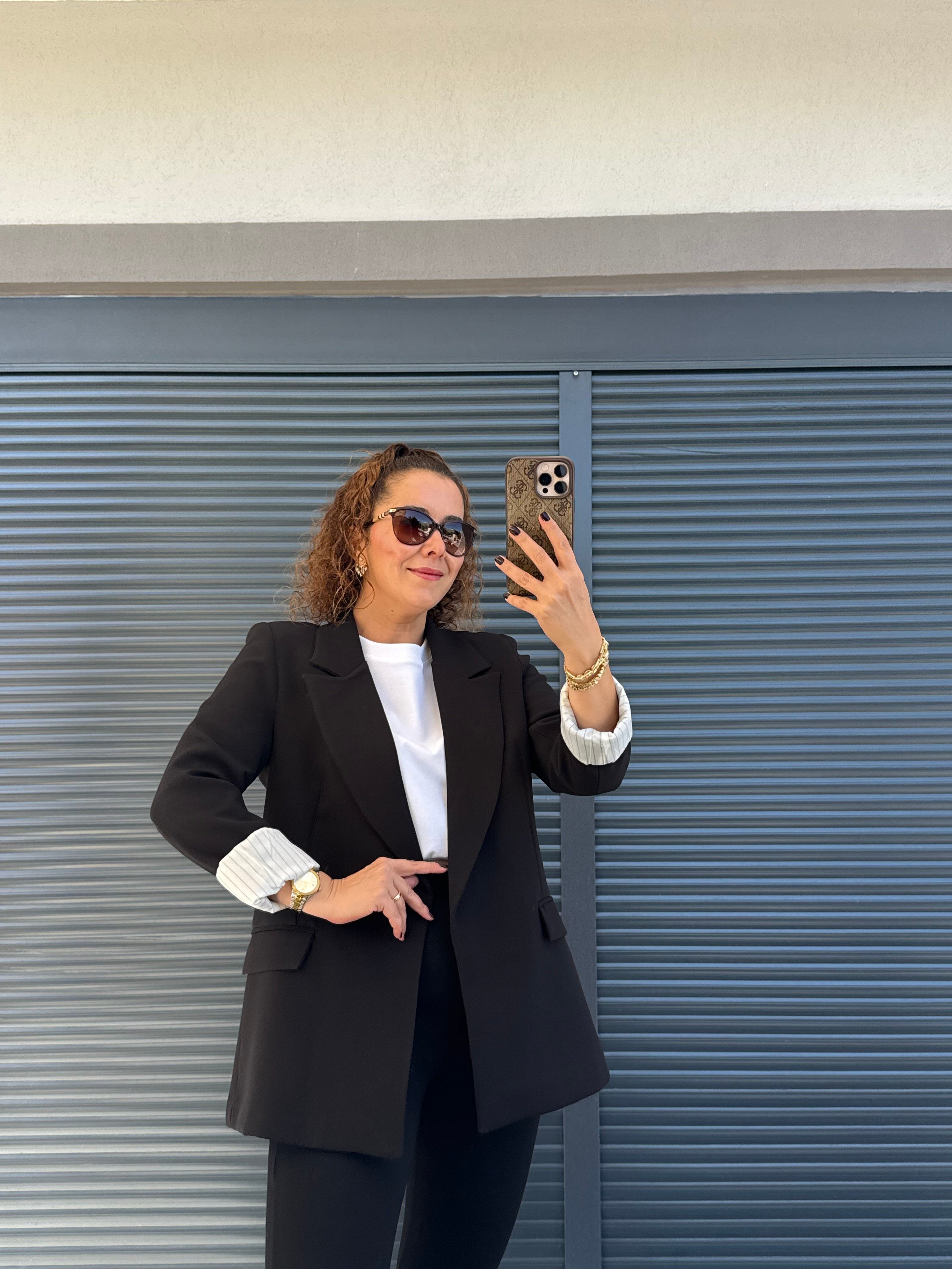 Premium Kolu Katlamalı Blazer Ceket