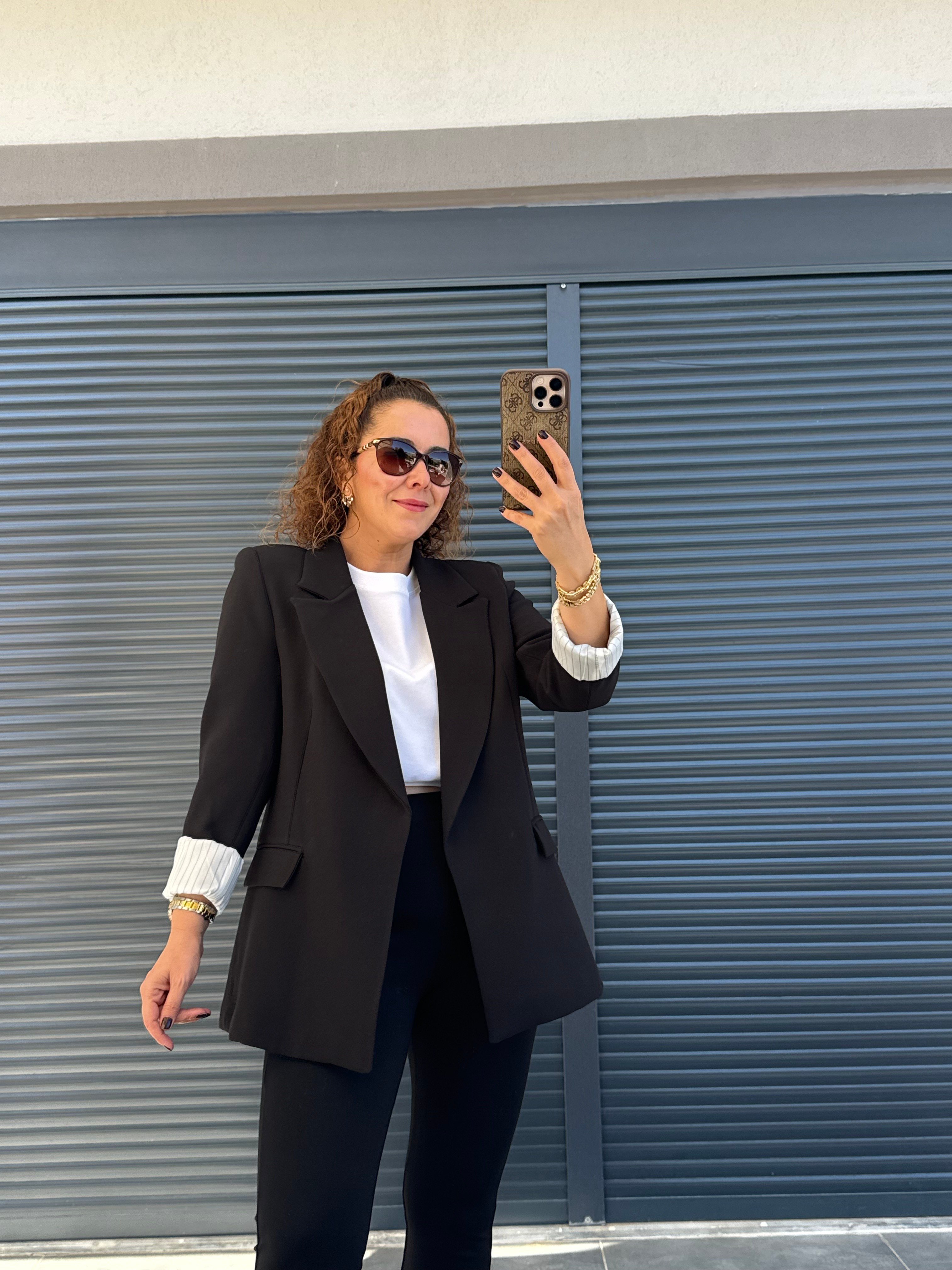 Premium Kolu Katlamalı Blazer Ceket