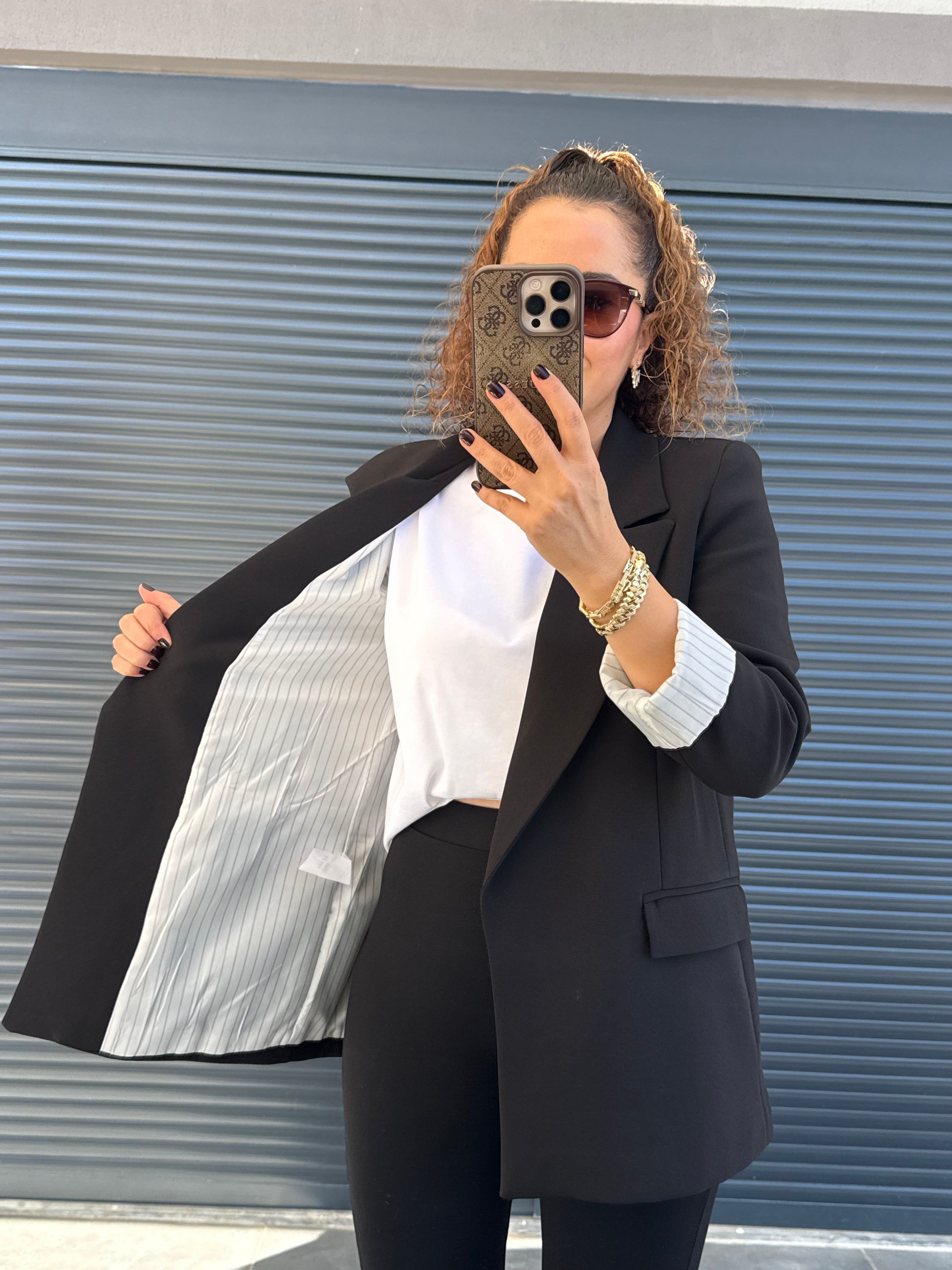 Premium Kolu Katlamalı Blazer Ceket