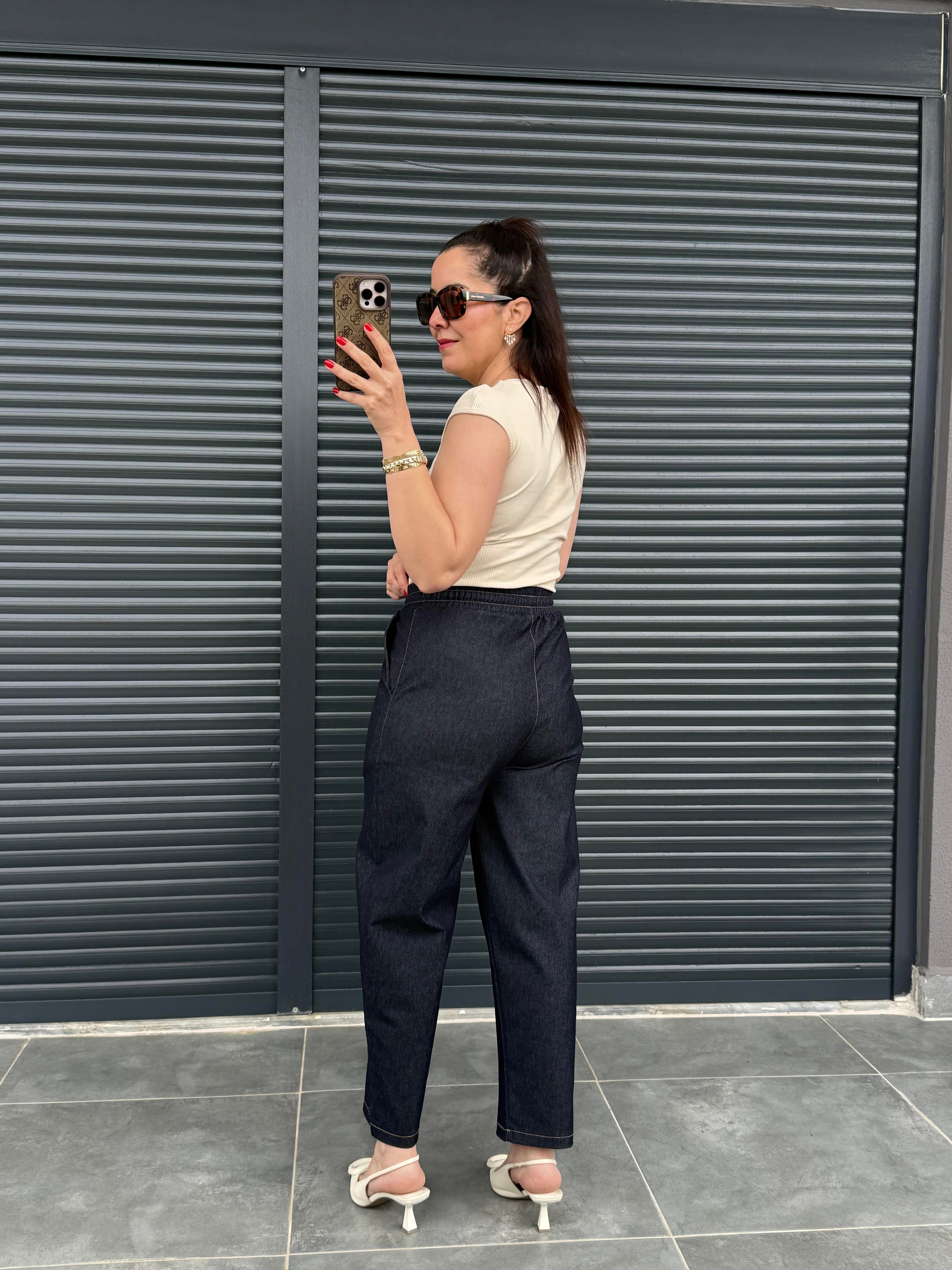 Şalvar Model Tensel Kot Pantolon