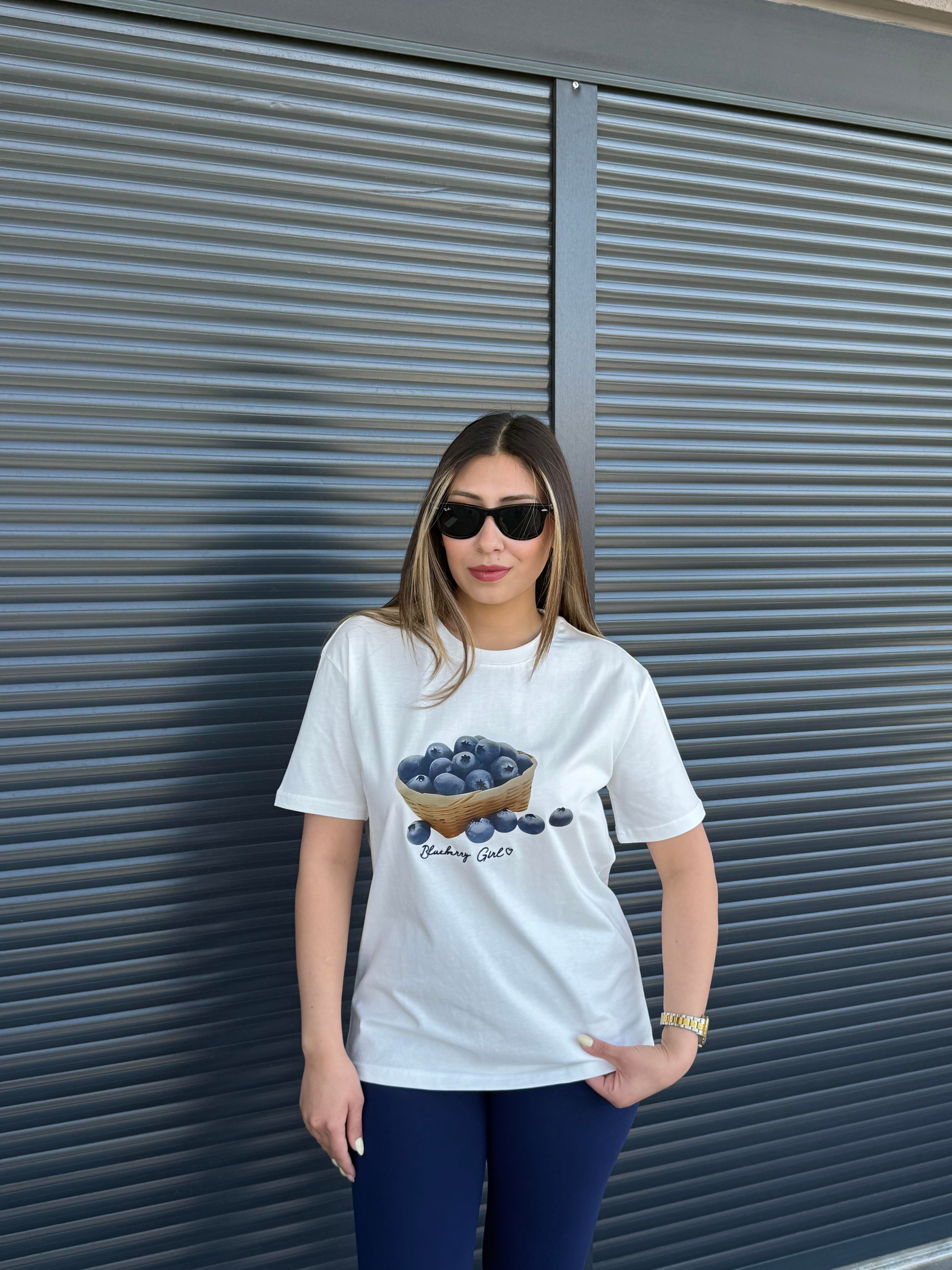 Yaban Mersini  Baskılı T-shirt 