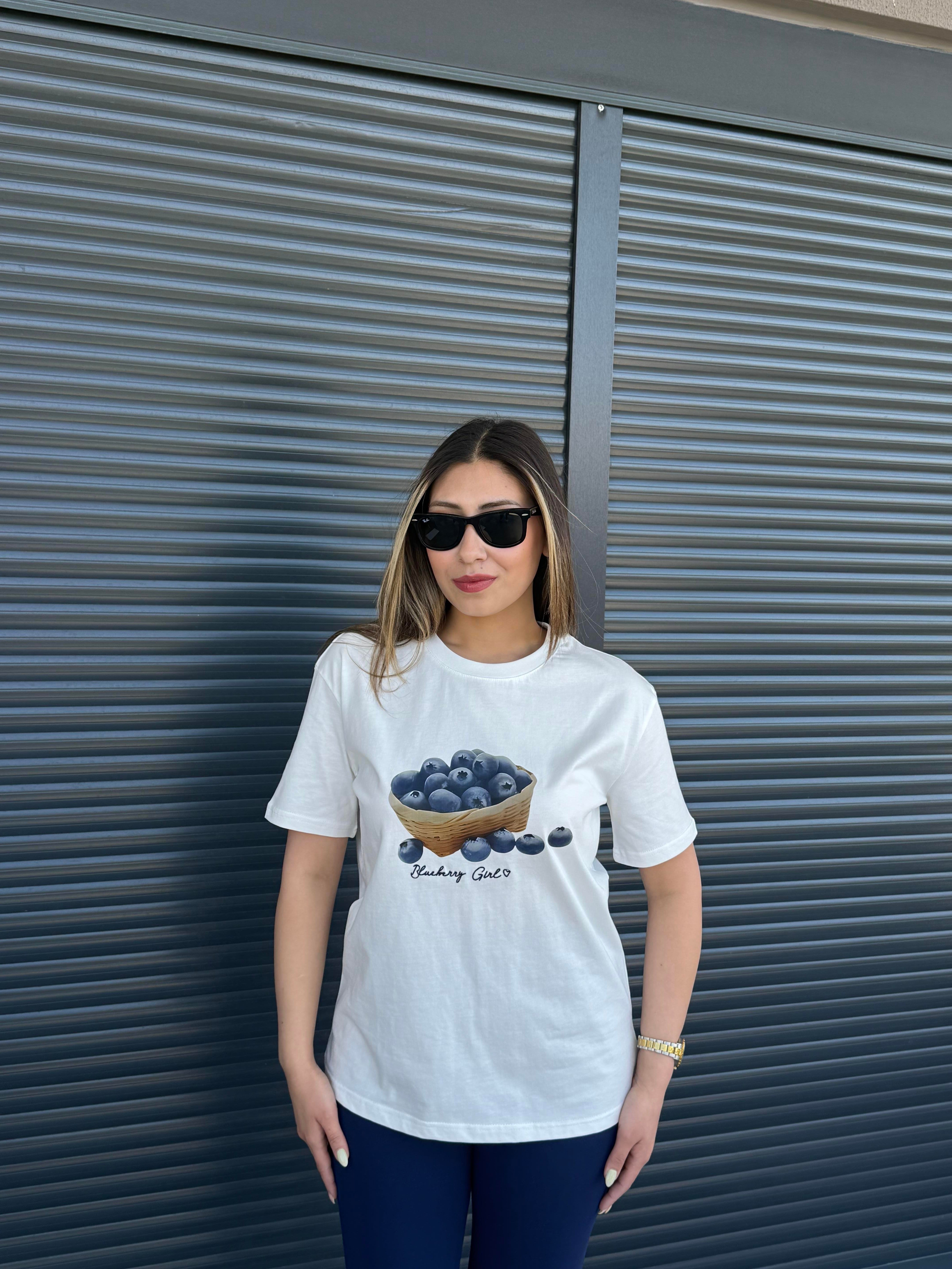 Yaban Mersini  Baskılı T-shirt 