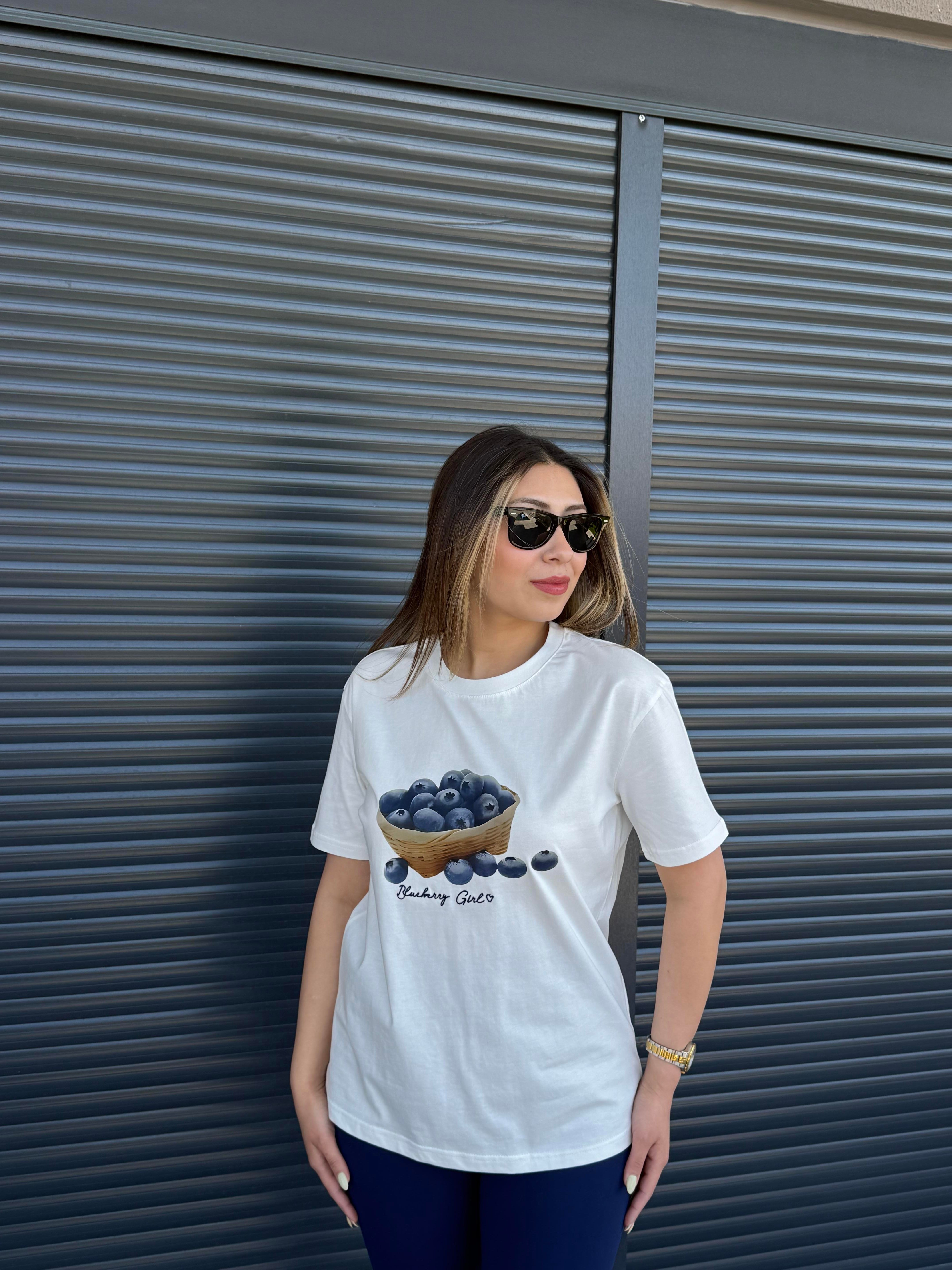 Yaban Mersini  Baskılı T-shirt 