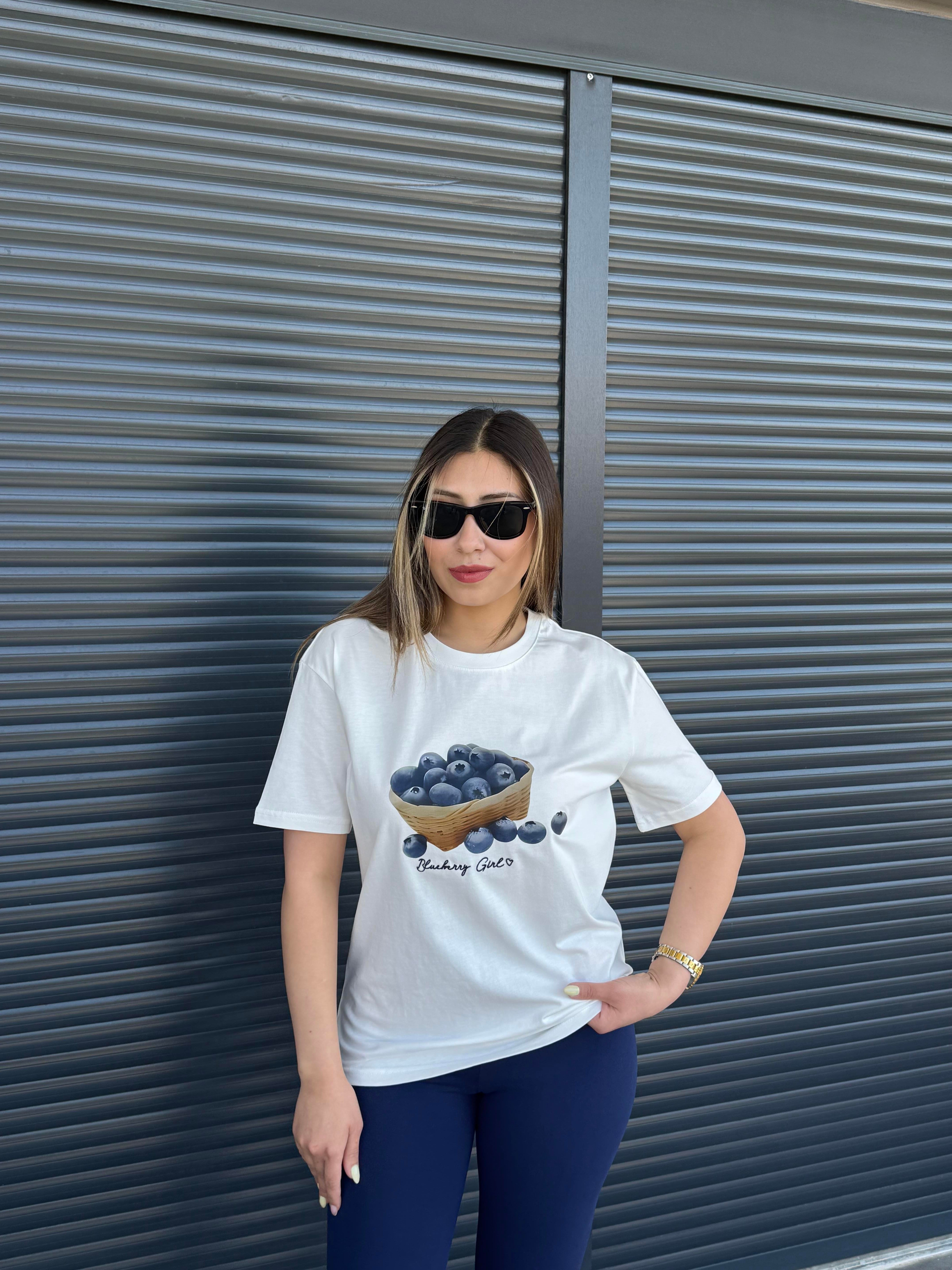 Yaban Mersini  Baskılı T-shirt 