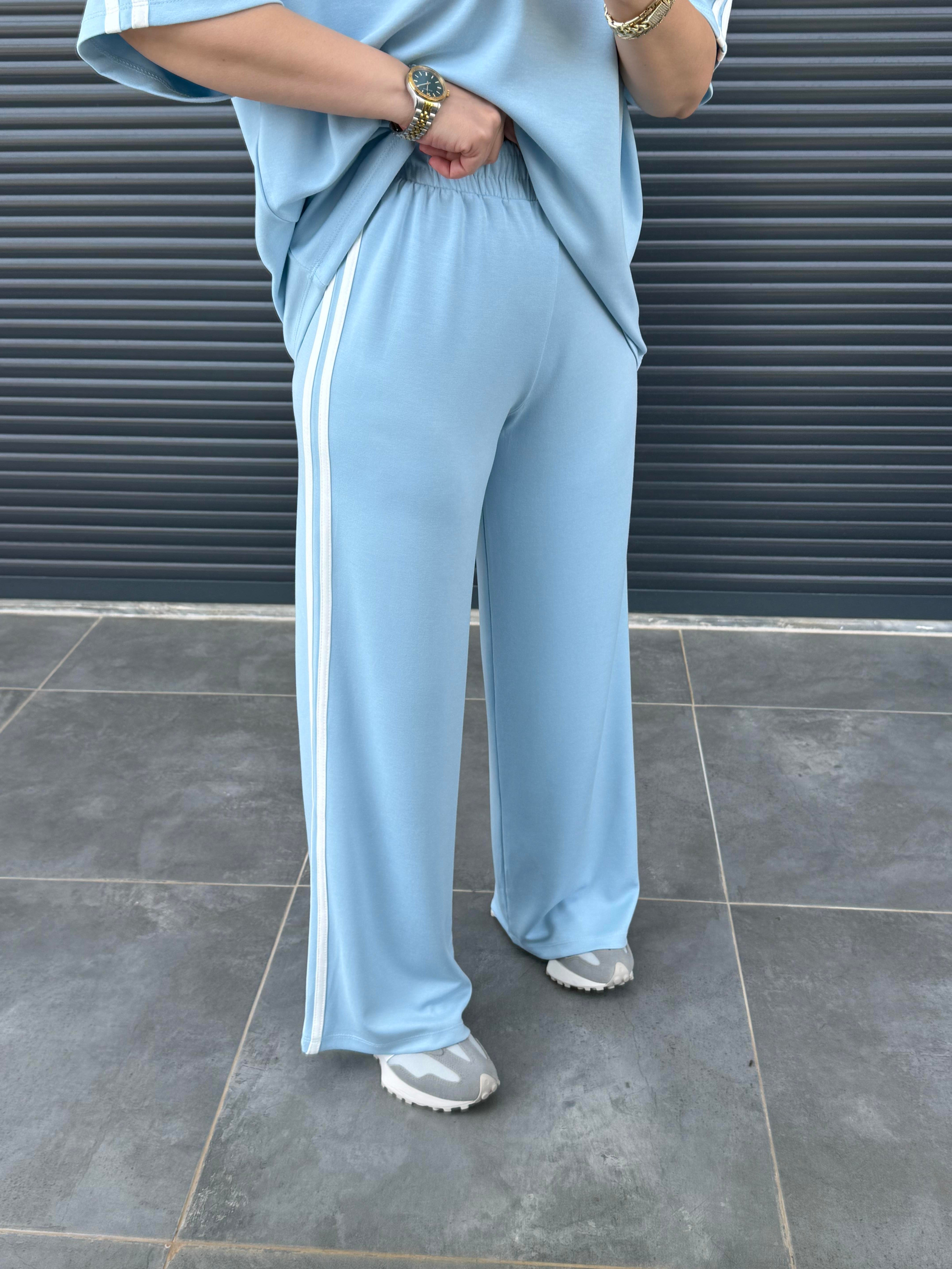 Yan Şeritli Modal Basic Takım Bebe Mavi