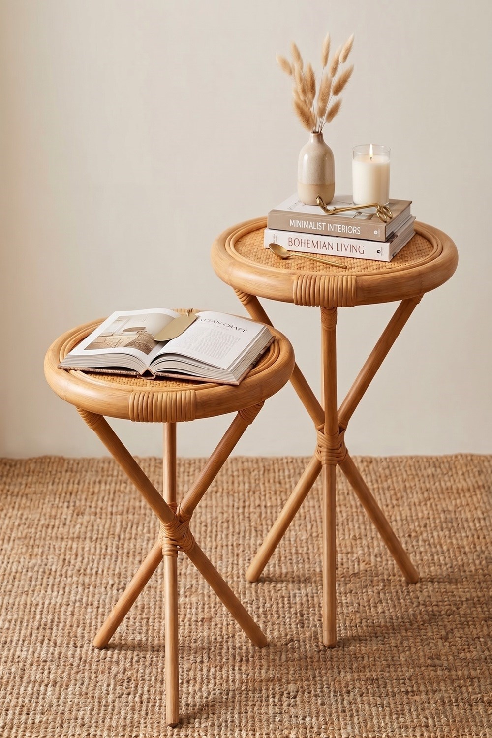 Circle Rattan Sehpa