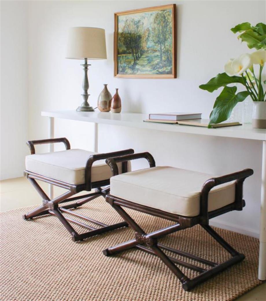 Ottoman Rattan Tabure 