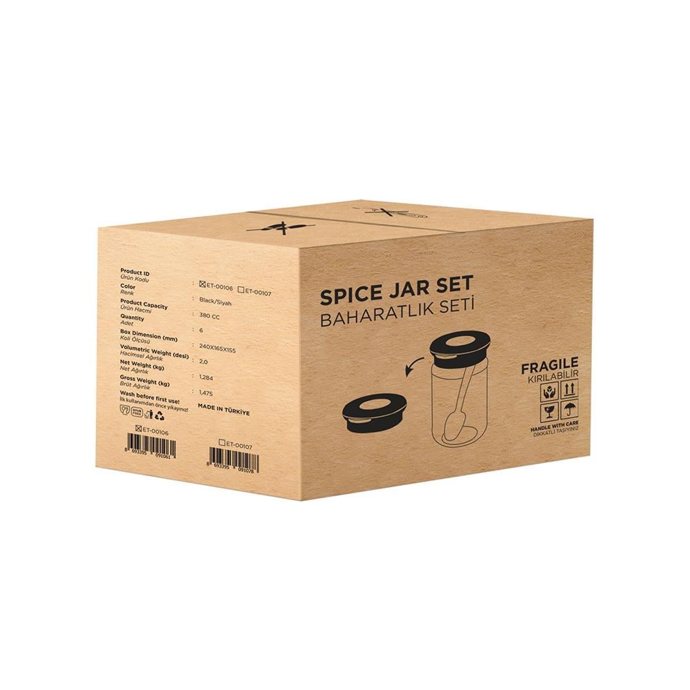 ET-00106 6 LI CAM BAHARTLK KAŞIKLI SET GOLDEN ROD