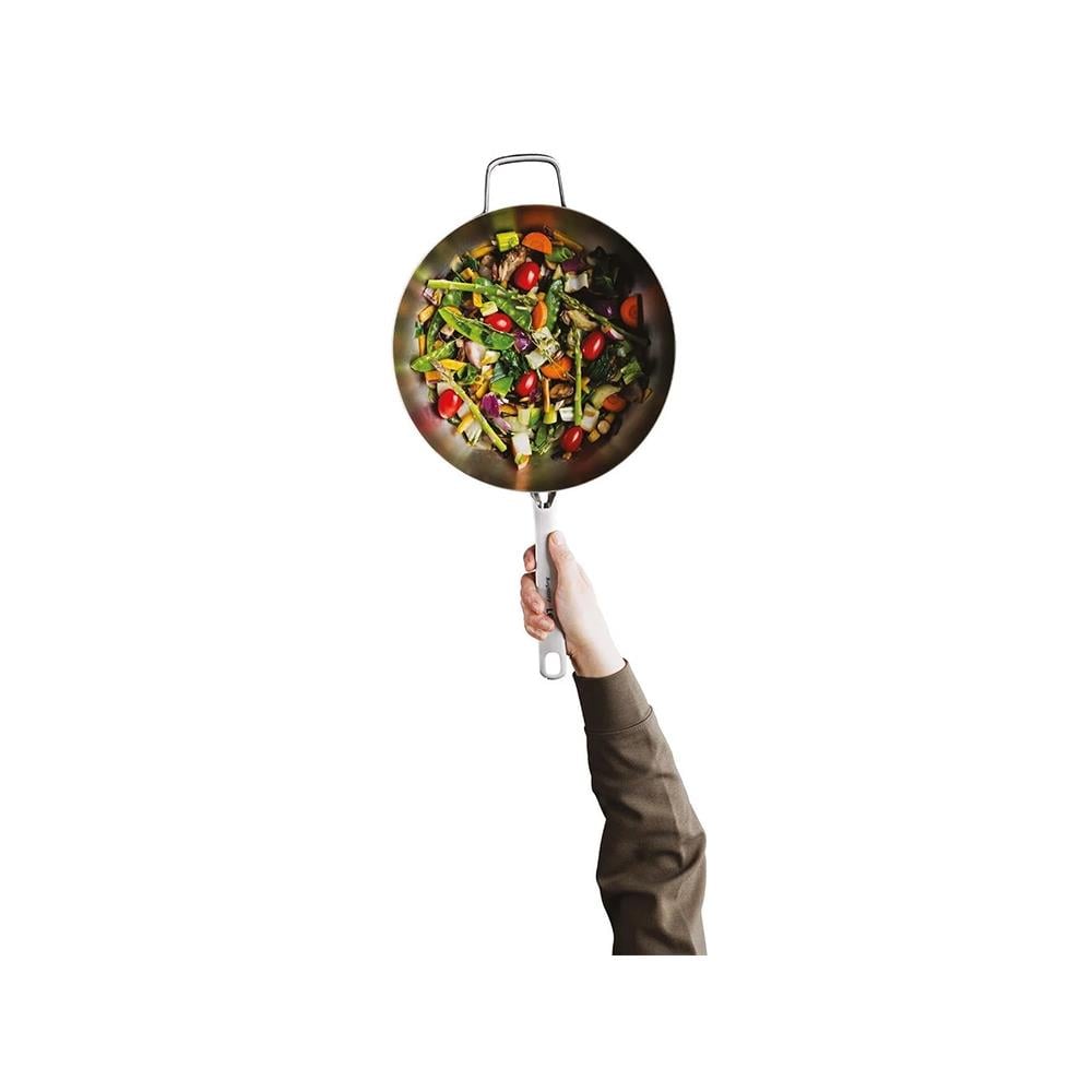 Leo Graphite Paslanmaz Çelik Wok Tava 28cm (Teşhir & Outlet)