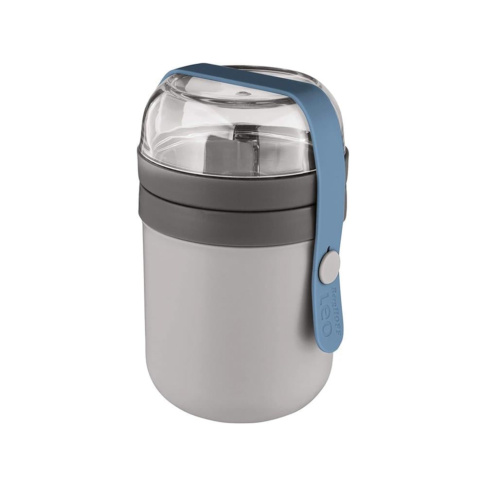 Leo iki bölmeli Yemek Kabı Gri (Teşhir & Outlet)