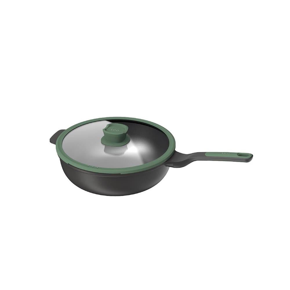 Leo Wok tava yesıl 28 cm (Teşhir & Outlet)