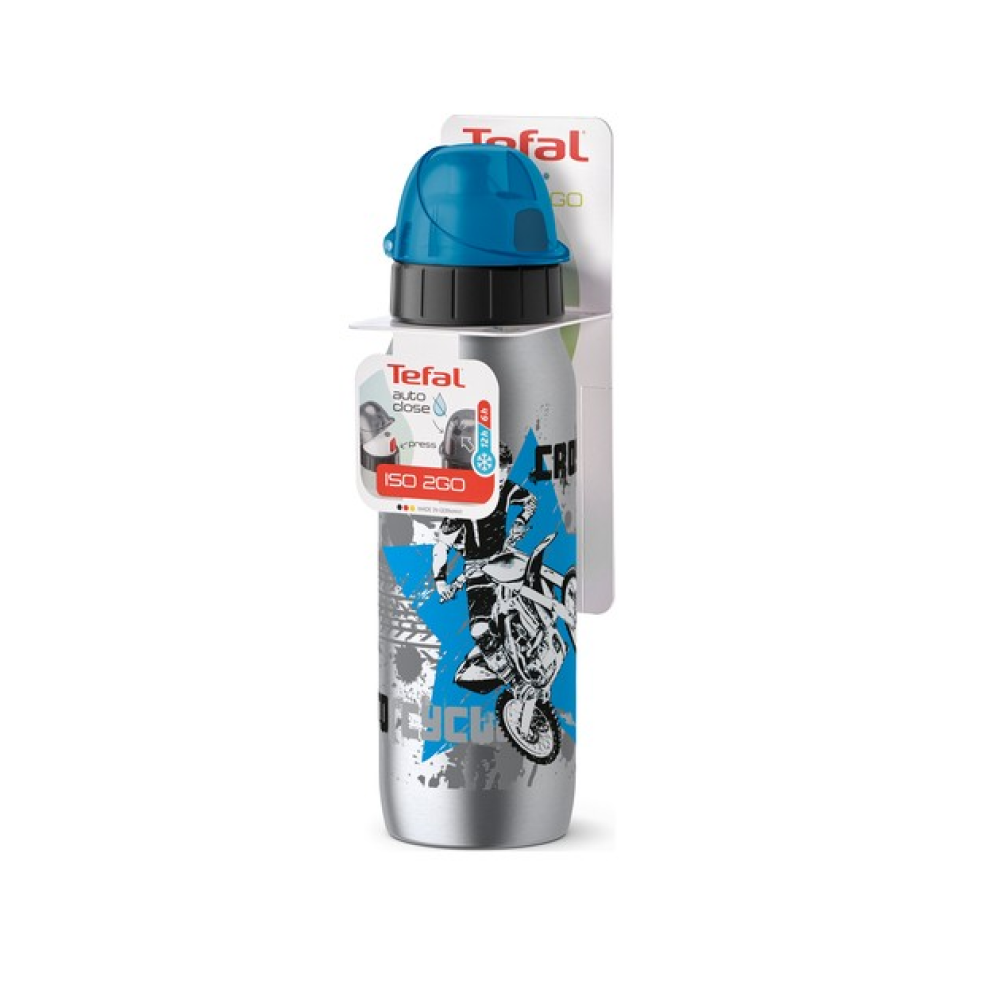 Tefal K3182112 0.5L Motor Cross Temalı Metal Termos Matara (Teşhir & Outlet)