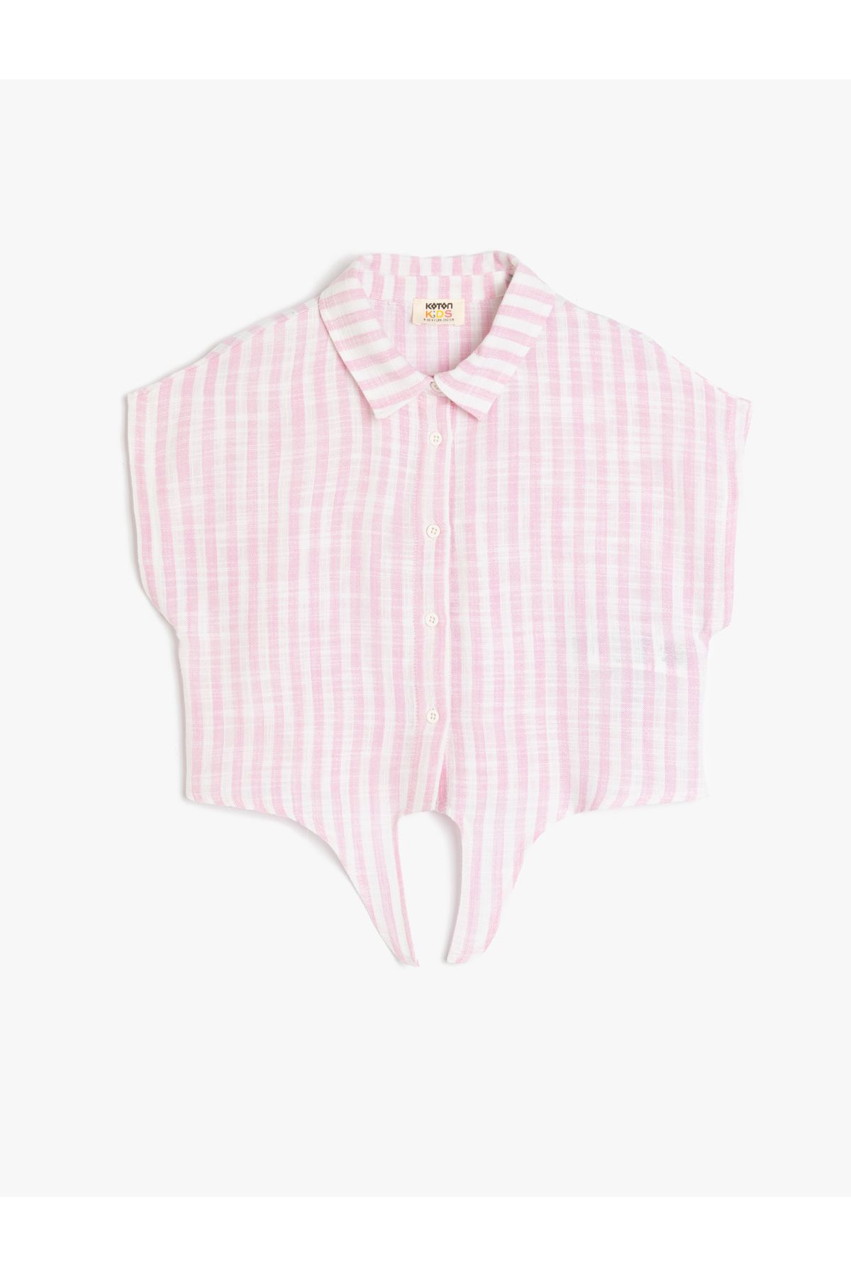 KOTON ÇOCUK 5SKG60051AW SHIRTS SS PEMBE ÇİZGİLİ25YKG60051AW-DFC183KOTON