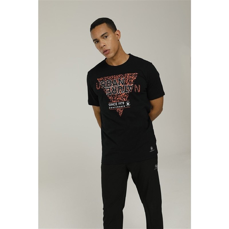 LUMBERJACK ERKEK 2M CT1110 GRIFFIN SLOGAN T-SHIRT 2FX KKOL T-SH AS0080377522YAS0080377-SİYAHLumberjack