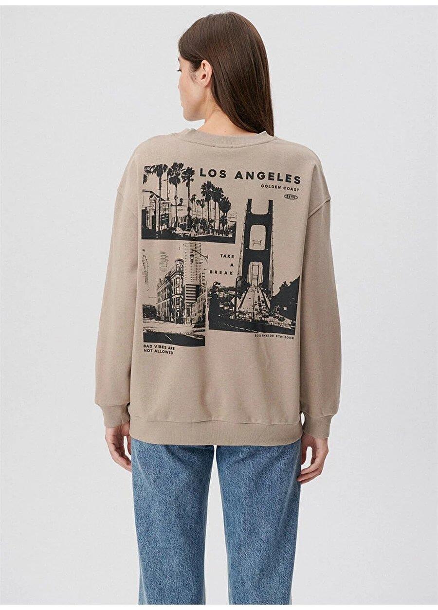 mavi kadın bisiklet yaka sweatshirt m1s1001923KSM1S10019-MV232MAVİ