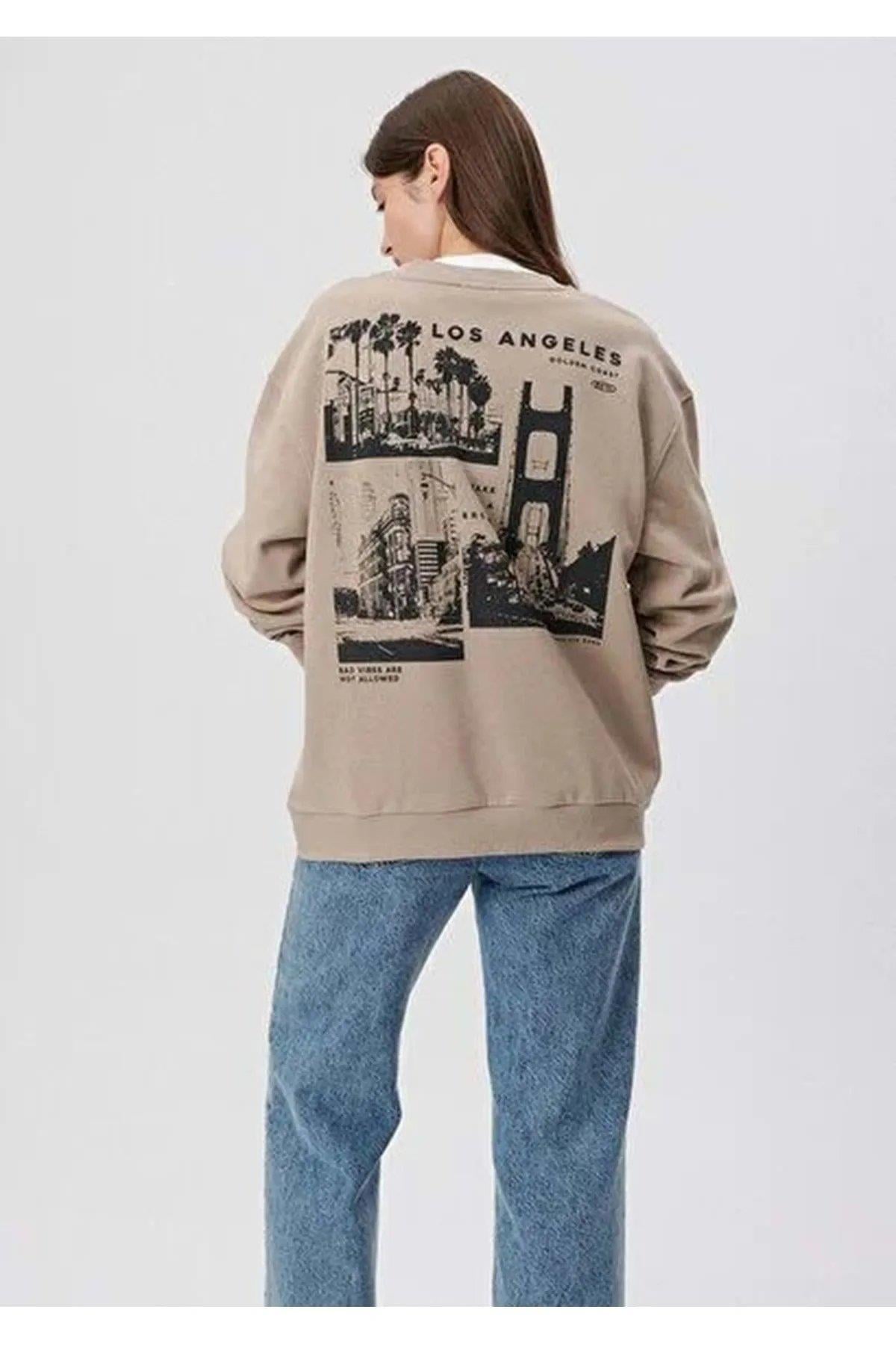 mavi kadın bisiklet yaka sweatshirt m1s1001923KSM1S10019-MV232MAVİ