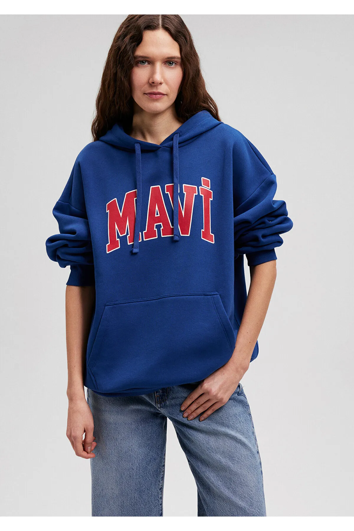 mavi kadın mavi logo kapüşonlu sweatshirt m1600361 MAVİ23KMVM160036-025MAVİ