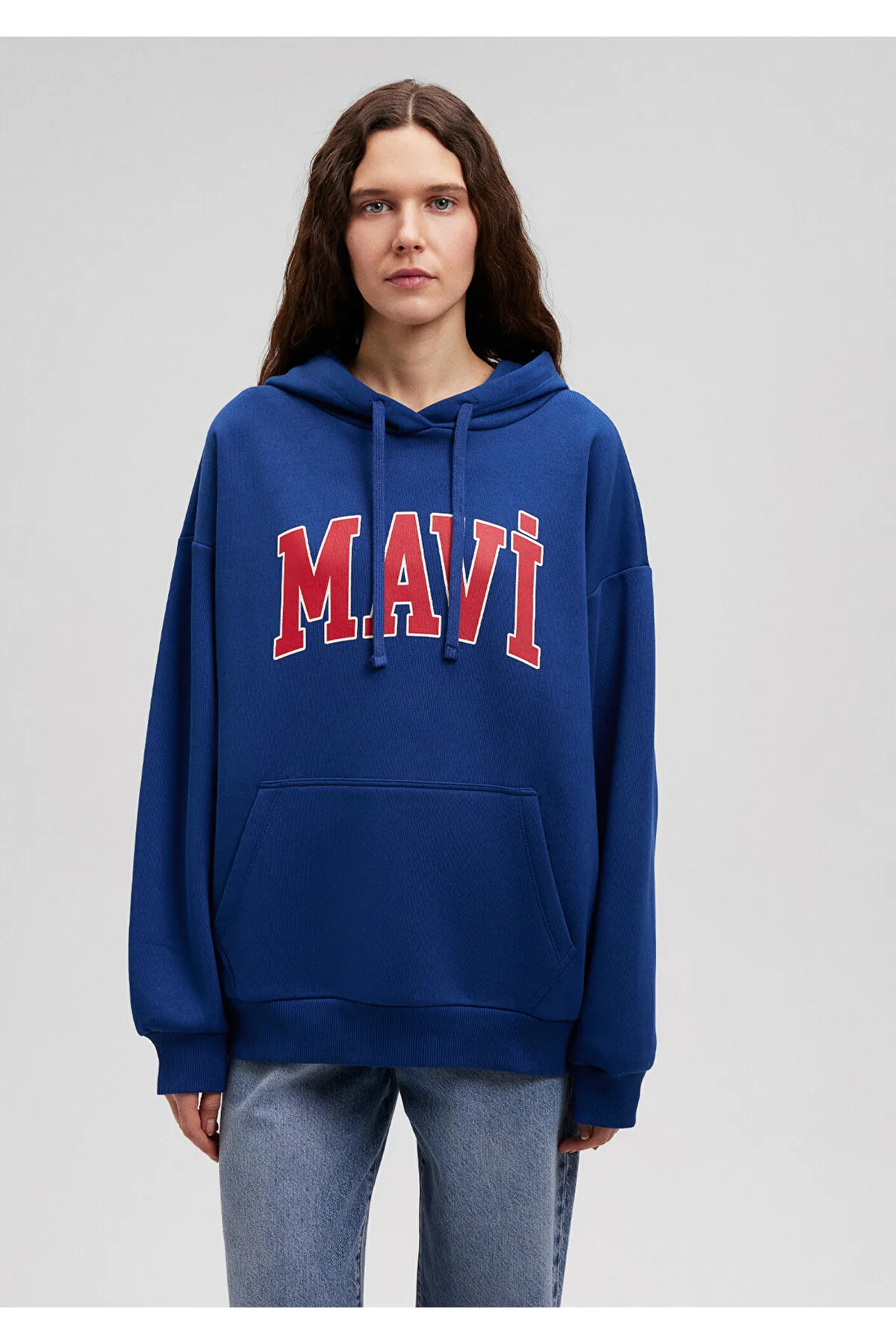 mavi kadın mavi logo kapüşonlu sweatshirt m1600361 MAVİ23KMVM160036-025MAVİ